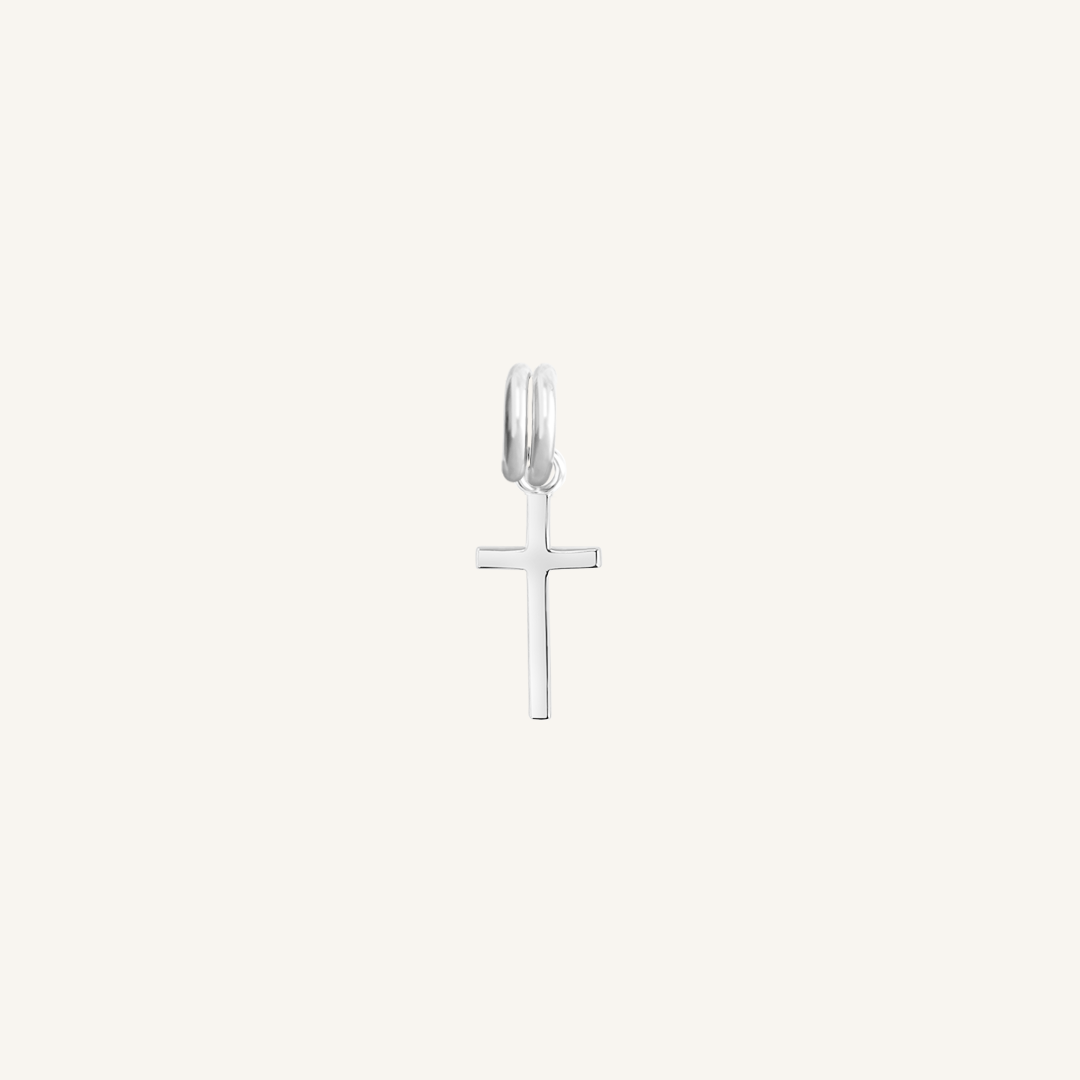 Cross Charm Pendant Necklace for Women - Religious Jewelry Gift for Baptism, First Communion & Everyday Wear