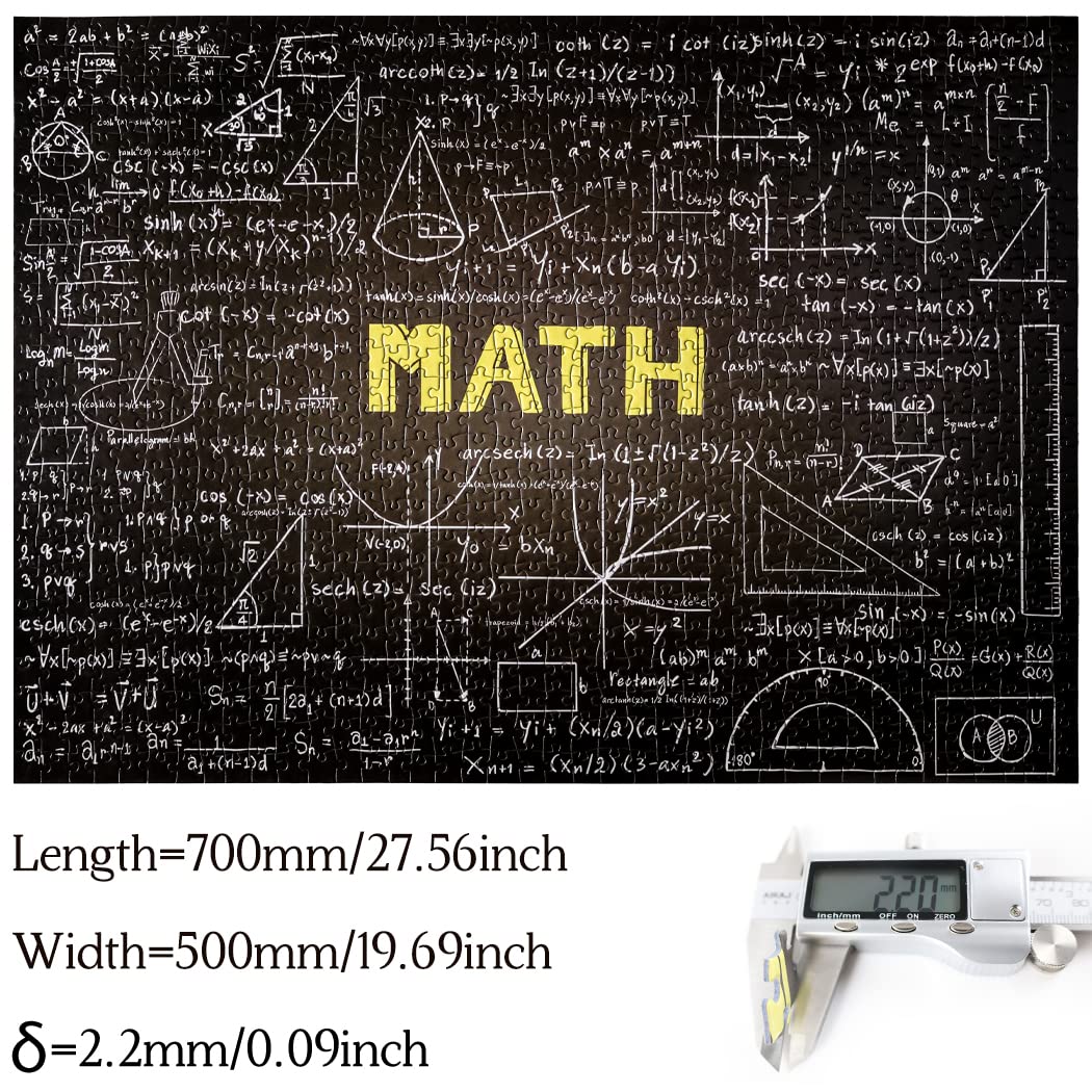 Bgraamiens 1000-Piece Math Puzzle - Challenging Black and White Board Game for Adults & Teens | Perfect for Family Game Night, Brain Training & Home Decor
