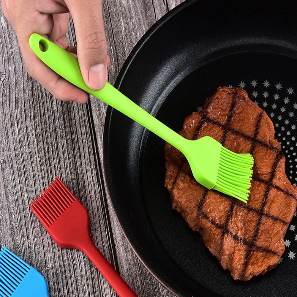 Premium Silicone Basting Brushes Set - 7 PCS Heat-Resistant BBQ, Grill & Baking Brushes for Oil, Sauce, Honey - Non-Stick Pastry & Cooking Tools (Multicolor) - Perfect for Grilling, Barbecuing, Baking & Kitchen Use
