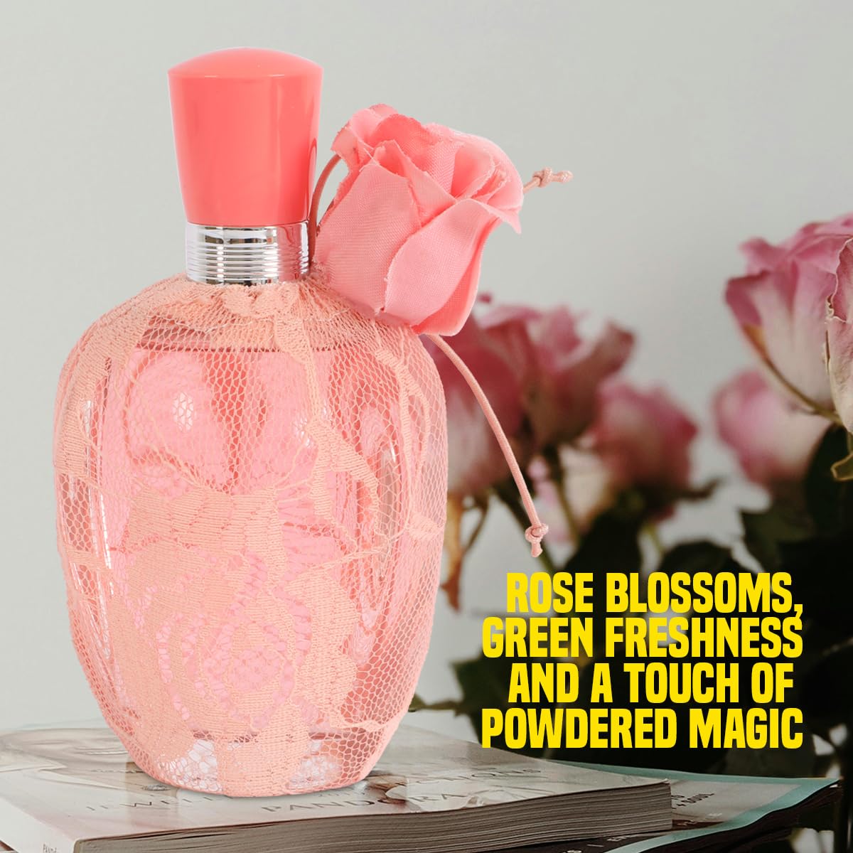 Sexy Rose Pink Perfume for Women - Long Lasting Eau De Parfum Spray - 3.4 Fl Oz - Romantic Date & Evening Wear Fragrance
