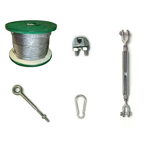 Just For Nets Heavy Duty Indoor/Outdoor Hardware Kit - Durable Metal Hooks, Clips & Fasteners for Sports Nets (Volleyball, Badminton, Tennis) - Perfect for Gym, Backyard & Court Setup