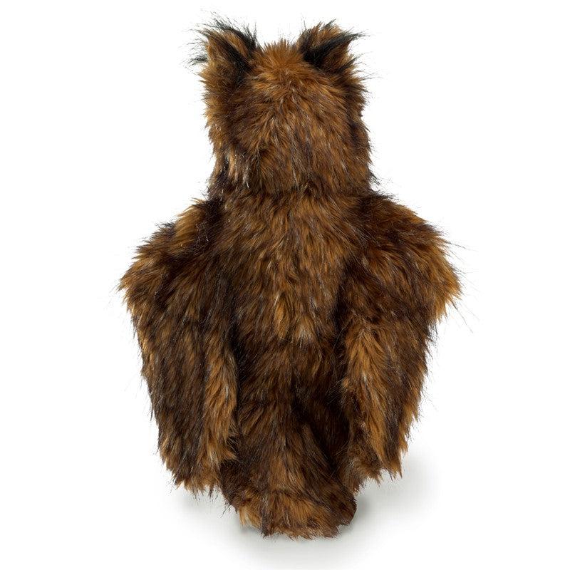 Realistic Great Horned Owl Hand Puppet - Soft Plush Animal Toy for Kids, Storytelling & Educational Play - Perfect for Classroom, Theater & Imaginative Play