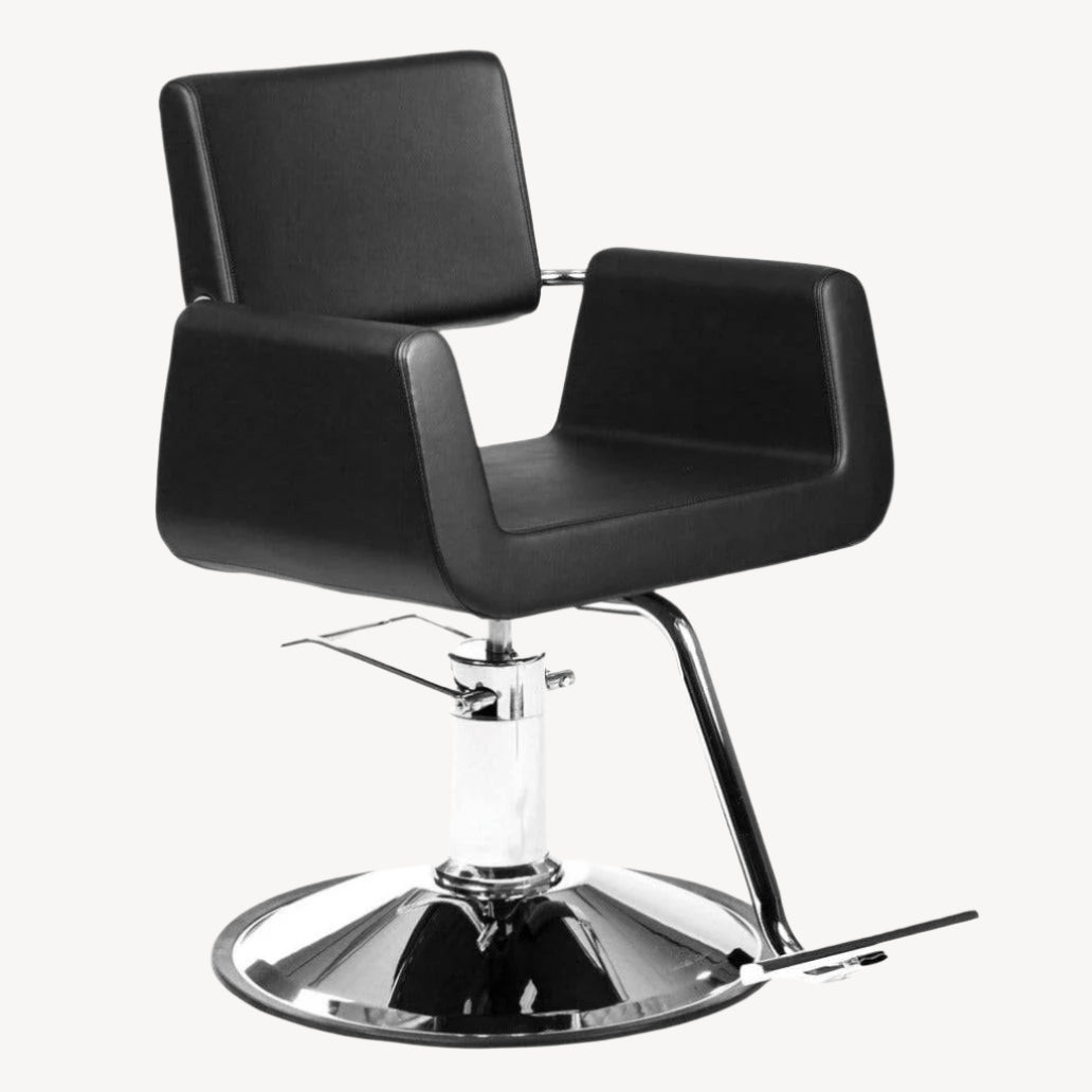Modern Salon Styling Chair - Adjustable Hydraulic Hairdressing Chair with Swivel Base for Barber & Beauty Salon - Perfect for Hair Cutting, Coloring & Styling Services