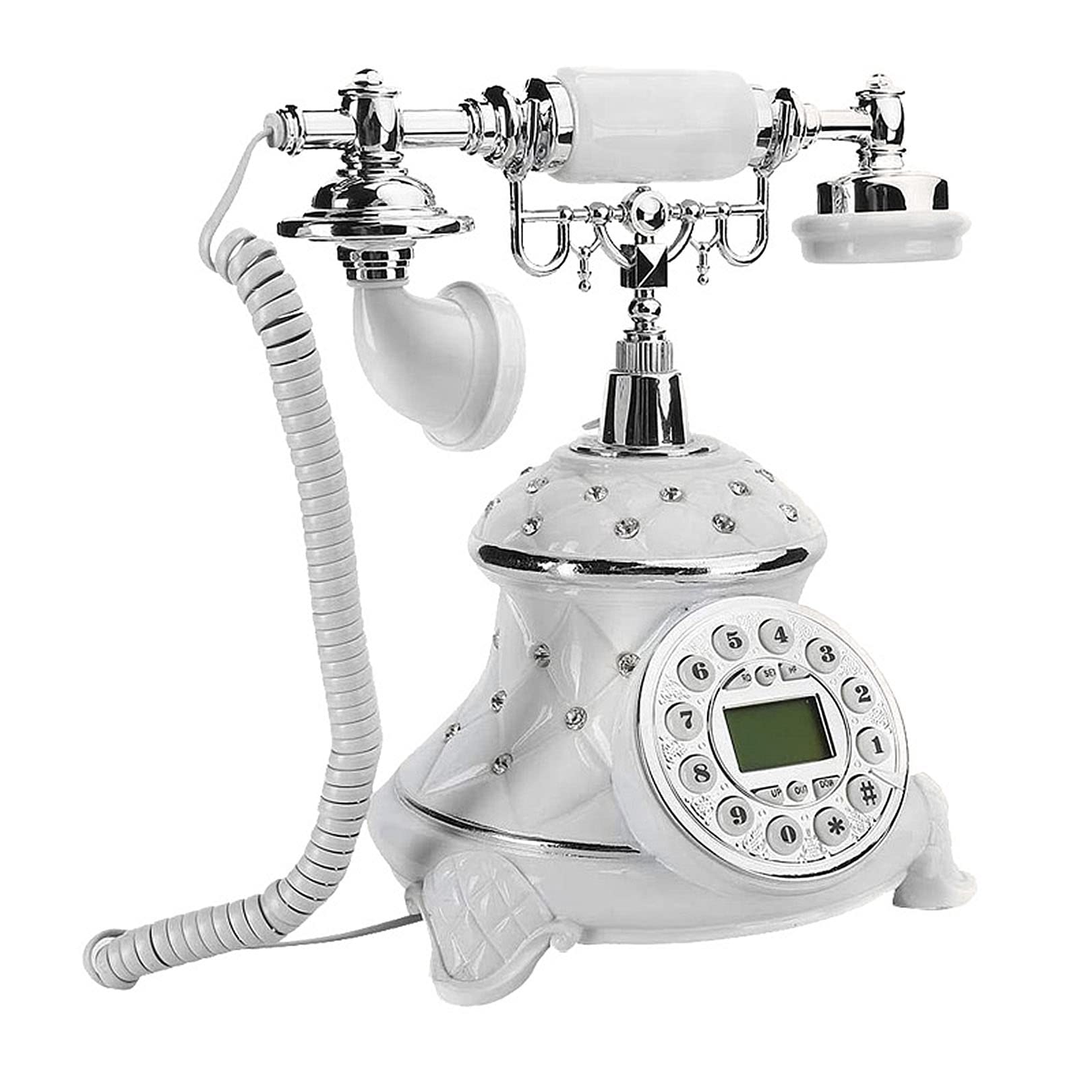 Vintage Retro Corded Landline Phone with Multi-Function Features - Classic Antique Style Home Office Telephone for Home, Office & Collectors - Perfect for Vintage Decor, Gift Giving & Nostalgic Calling Experience