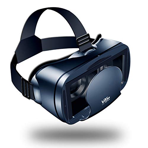 WYAFEIER VRG Pro Virtual Reality Glasses - Full Screen 120° Wide Angle VR Headset for 5-7 Inch Smartphones | Immersive Gaming, 3D Movies & Virtual Travel Experience