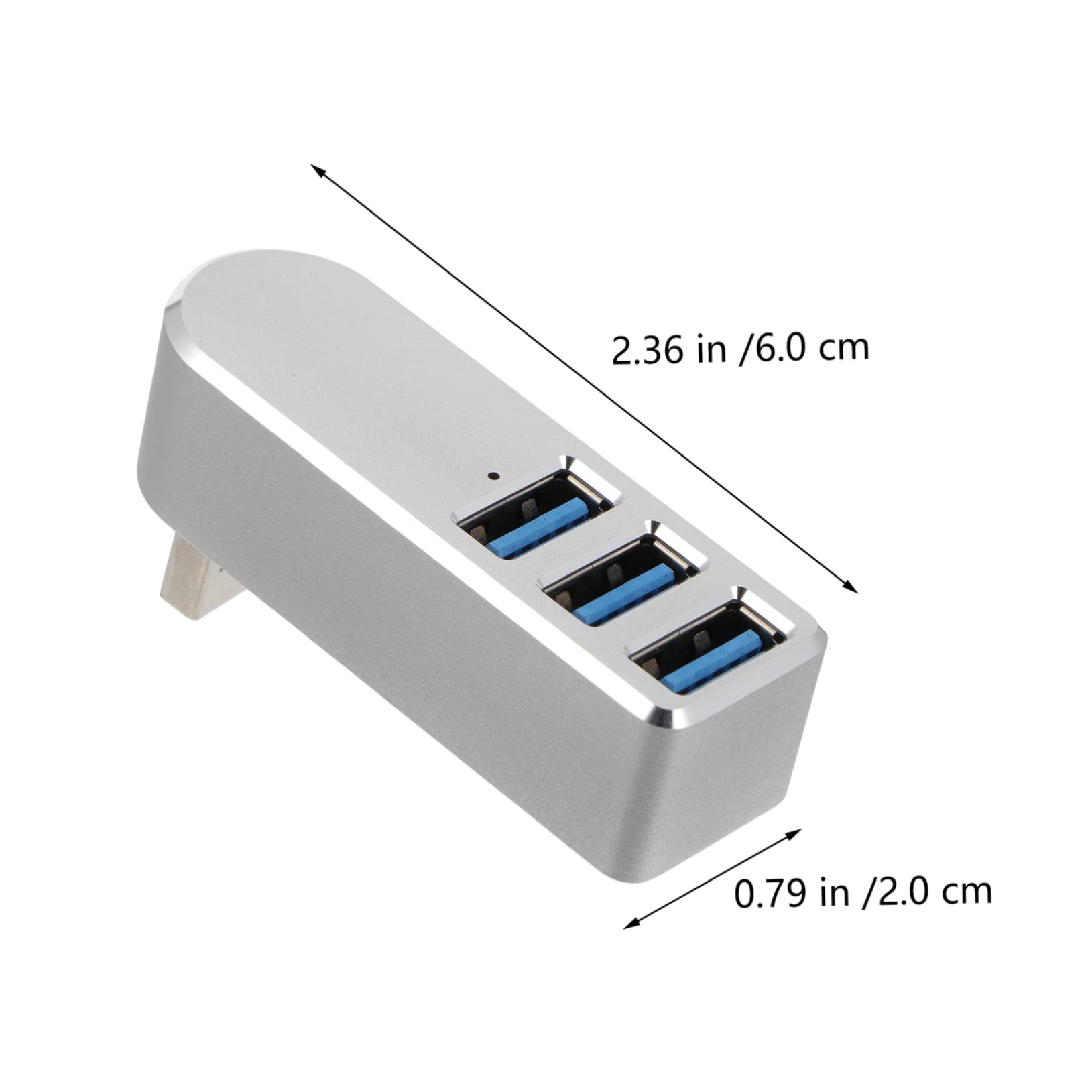 2pcs USB Hub Card Reader - Portable Aluminum Alloy USB Splitter for Phones & Computers