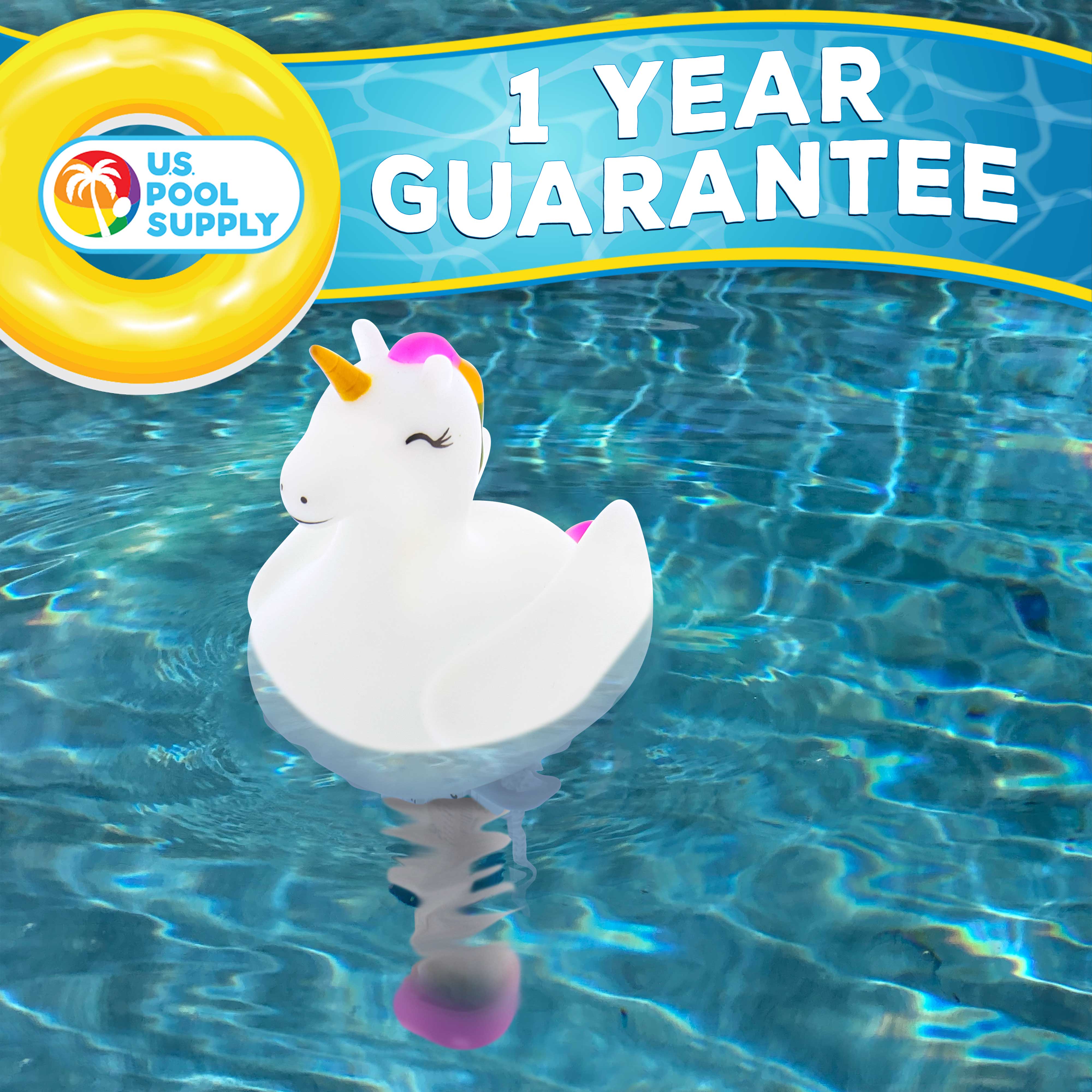Floating Unicorn Thermometer for Pools & Spas - Easy Read 120°F/50°C Temperature Display - Fun & Functional for Kids Pools, Hot Tubs, Backyard Swimming - Perfect Pool Accessory for Summer Fun
