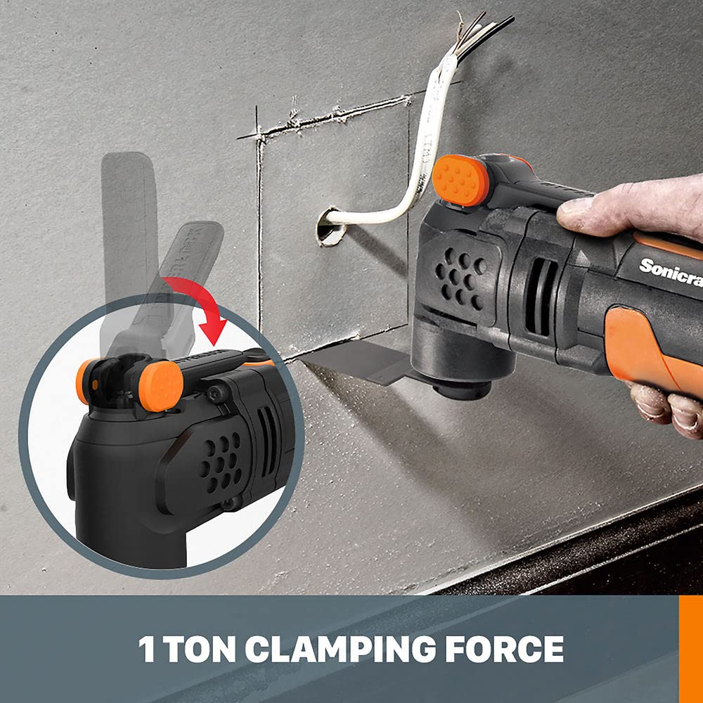 Worx Sonicrafter 3 Amp Corded Oscillating Multi-Tool - Perfect for DIY Projects, Woodworking, Flooring & Home Renovations
