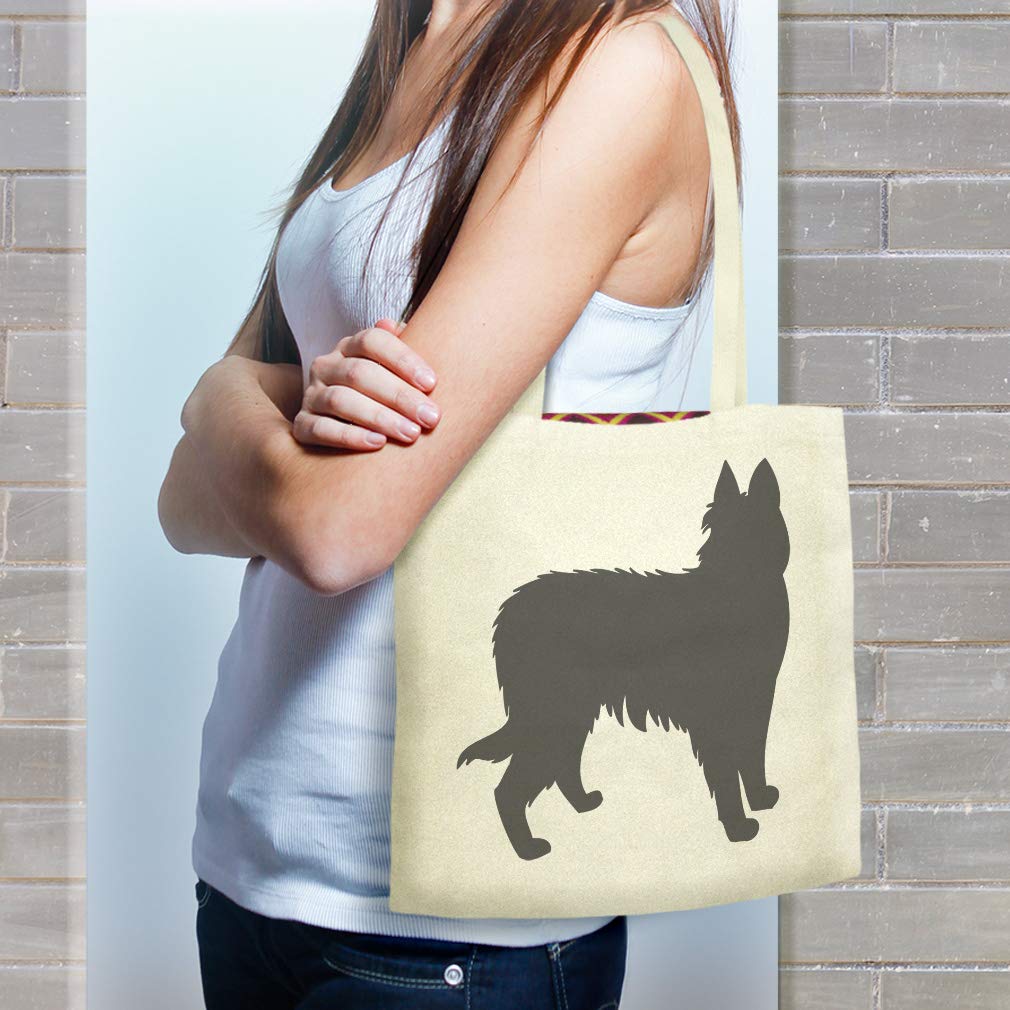 Custom Canvas Tote Bag with Berger Picard Silhouette - Eco-Friendly Reusable Shopping & Beach Bag for Women - Perfect for Groceries, Travel, and Outdoor Activities