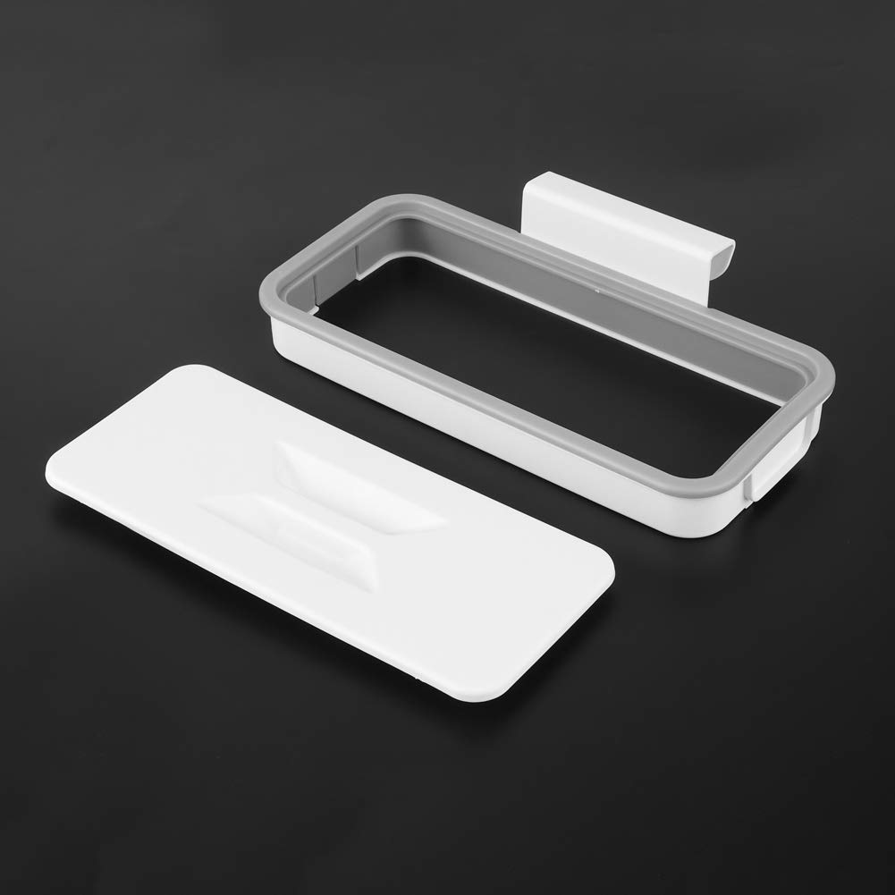 White No-Installation Trash Bag Holder & Rack - Space-Saving Garbage Can Organizer for Closet, Bathroom, Garage & Camping | Perfect for Home, RV & Outdoor Use