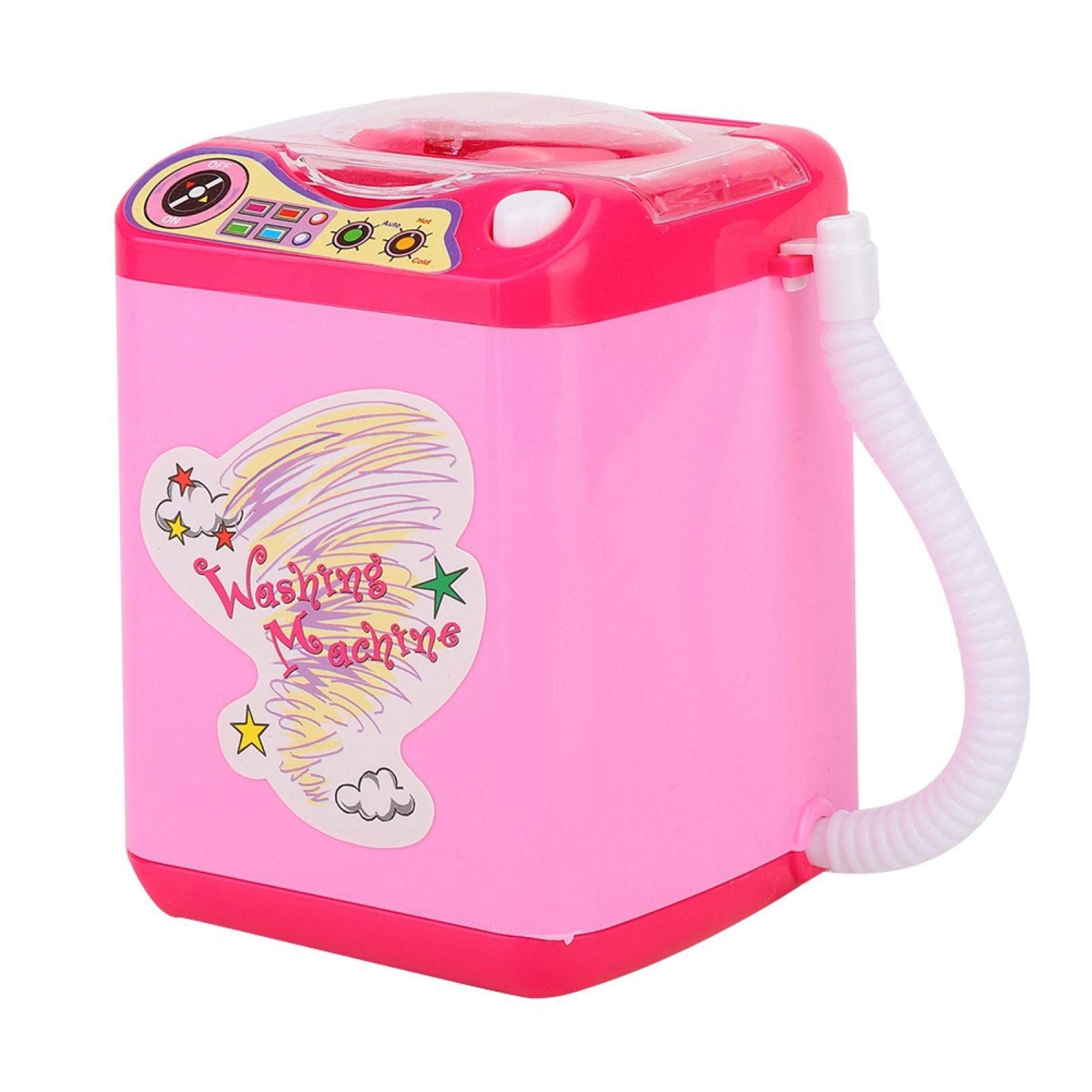 Electric Makeup Brush & Sponge Cleaner - Automatic Mini Washing Machine for Cosmetics Tools | Perfect for Women's Beauty Routine & Kids Pretend Play (Pink)