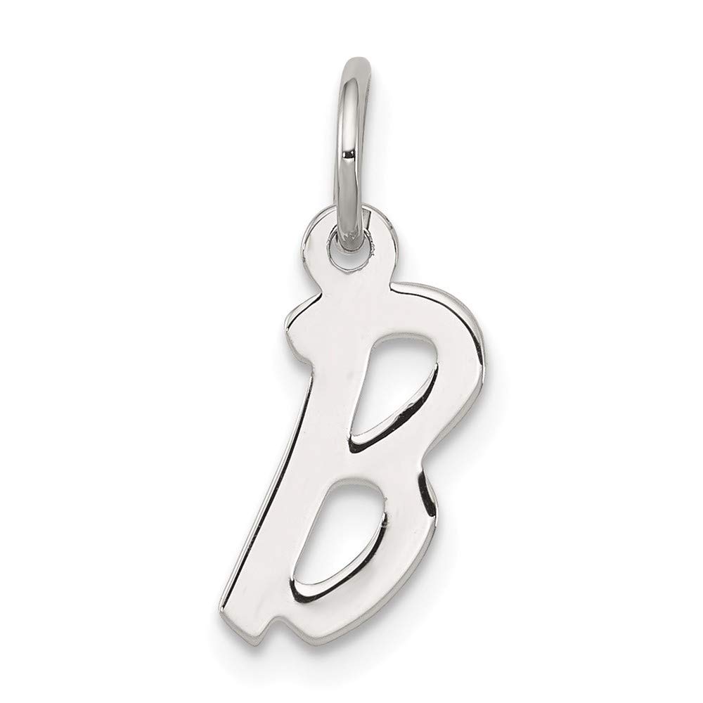 Roy Rose Jewelry Sterling Silver Small Initial Letter B Charm Pendant - Personalized Necklace for Women, Gift for Her, Birthday, Anniversary, Valentine's Day