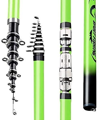 Premium Carbon Fiber Telescopic Fishing Rod - Ultra Lightweight & Super Hard Spinning Rod for Sea, Boat, Rock Fishing (2.7M/3.6M/4.5M/5.4M/6.3M Lengths) - Perfect for Travel, Saltwater & Freshwater Fishing Adventures