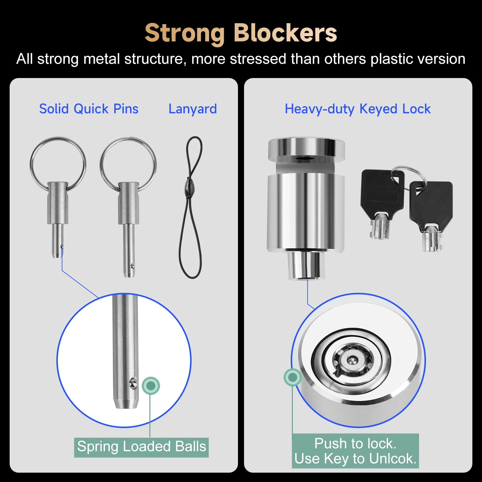 MOSECYOU Portable Keyed Door Lock - No Drill Installation for Home, Apartment, Bedroom, Hotel & Travel Security | Child Safety Protection Extra Lock with Key | Perfect for Temporary Use, Renters & Enhanced Privacy