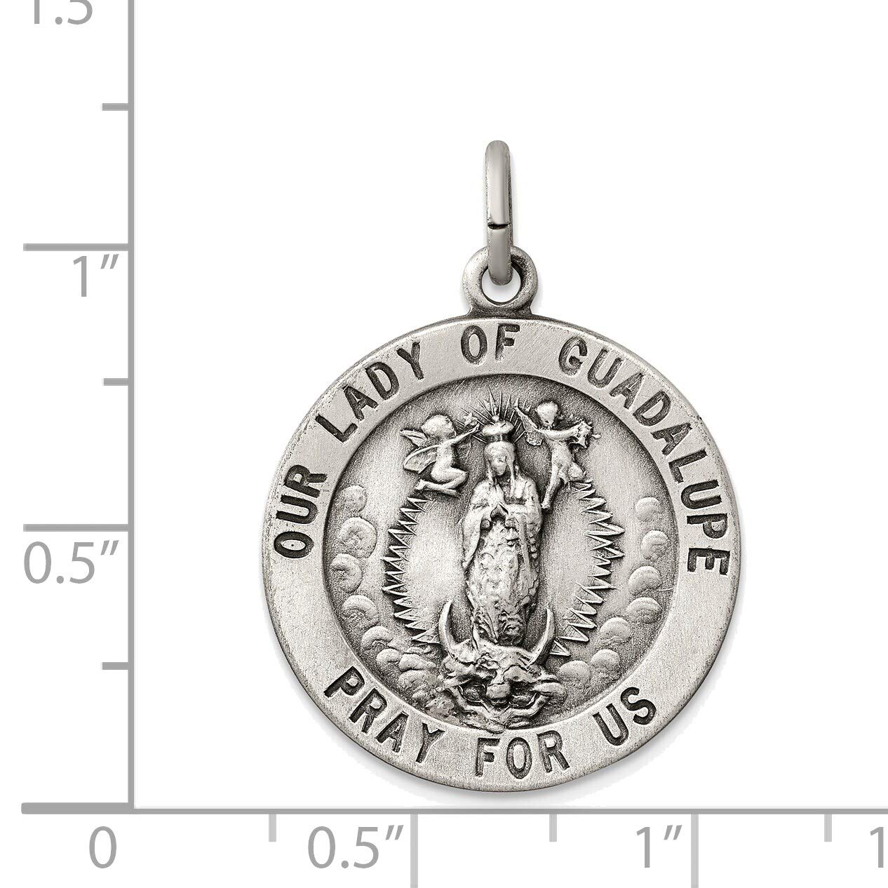 Sterling Silver Our Lady of Guadalupe Medal - Religious Jewelry for Faithful Wear