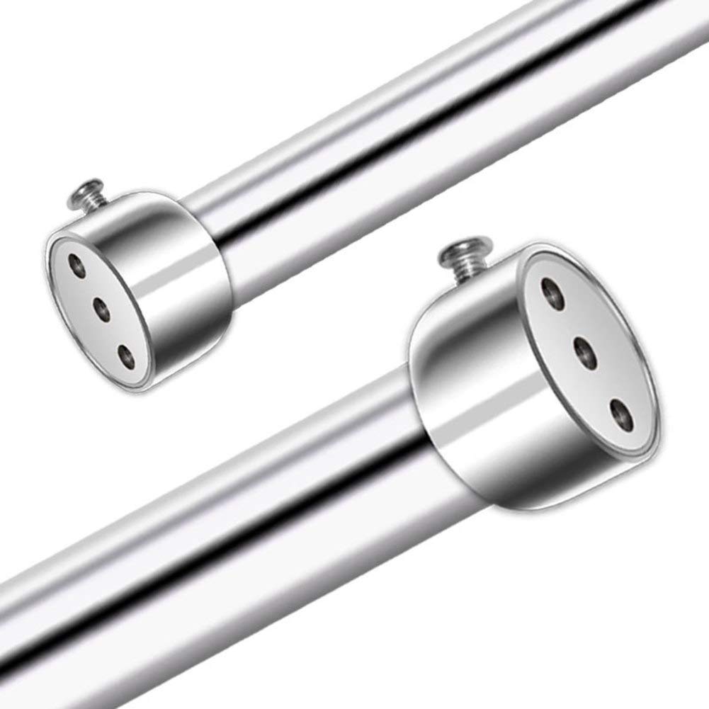 No Drill Tension Curtain Rod 2 Pack - Extendable Spring Shower Curtain Rod 28-47 Inches (70-120cm), Stainless Steel Room Divider for Bathroom, Bedroom & Home Decor - Easy Installation, Damage-Free Solution