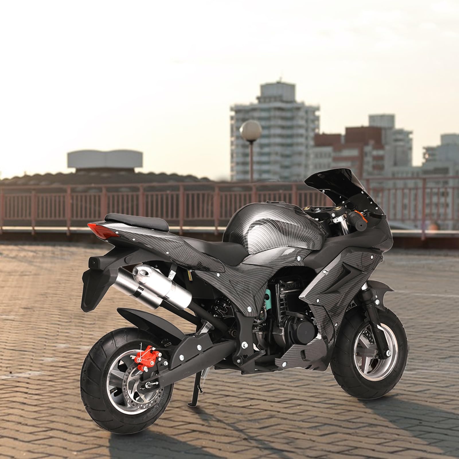 49cc 4-Stroke Mini Motorcycle for Kids - Off-Road Gas Bike with Dual Headlights & Disc Brakes - Perfect for Backyard Racing & Trail Riding