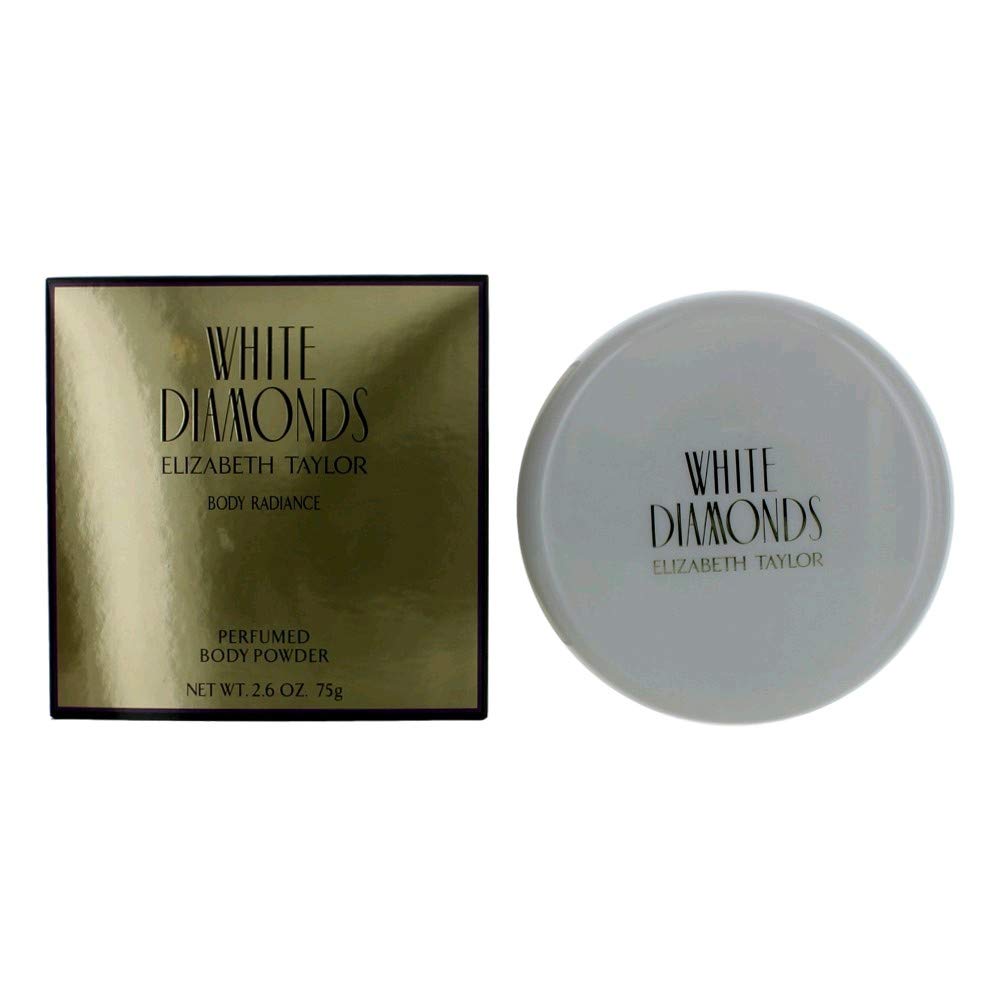 Elizabeth Taylor WHITE DIAMONDS Dusting Powder 2.6 oz - Luxurious Body Powder for Women, Fresh Floral Scent, Soft & Silky Finish - Perfect for Daily Fragrance, Special Occasions & Gift Giving