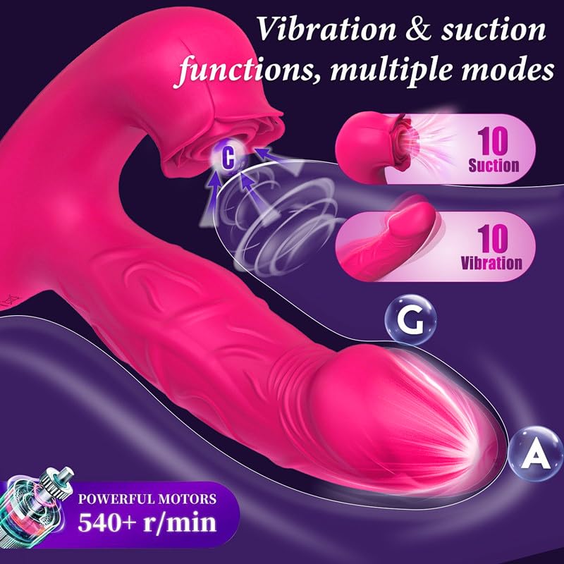 Powerful Clitoral Vibrator for Women - 9 Suction & Vibration Modes, Rechargeable Silicone Sex Toy with App & Remote Control - Perfect for Couples Play, Solo Pleasure & Discreet Use at Home
