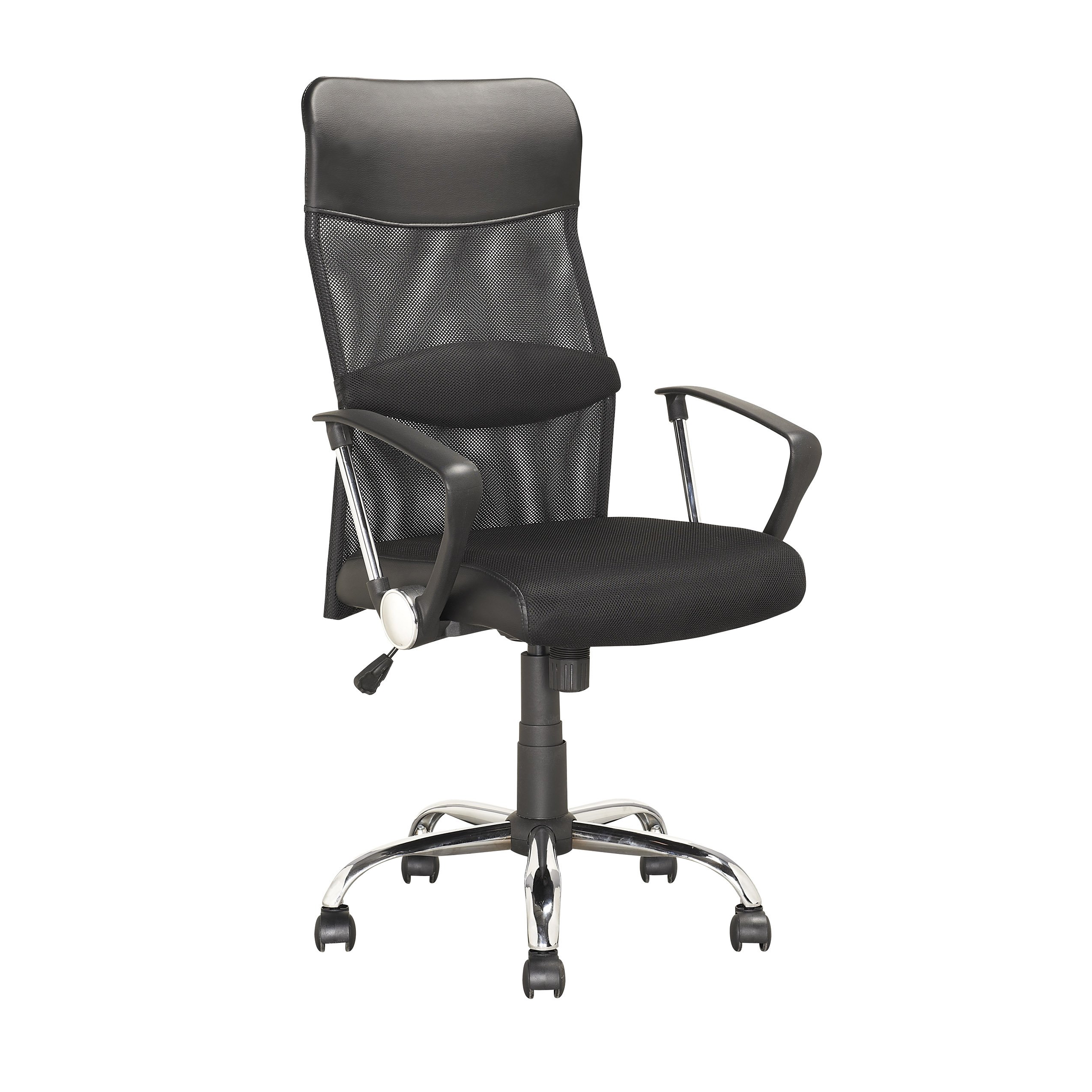 Ergonomic Office Chair with Adjustable Height & Lumbar Support - CorLiving Workspace Black Mesh Computer Desk Chair for Home & Office Use