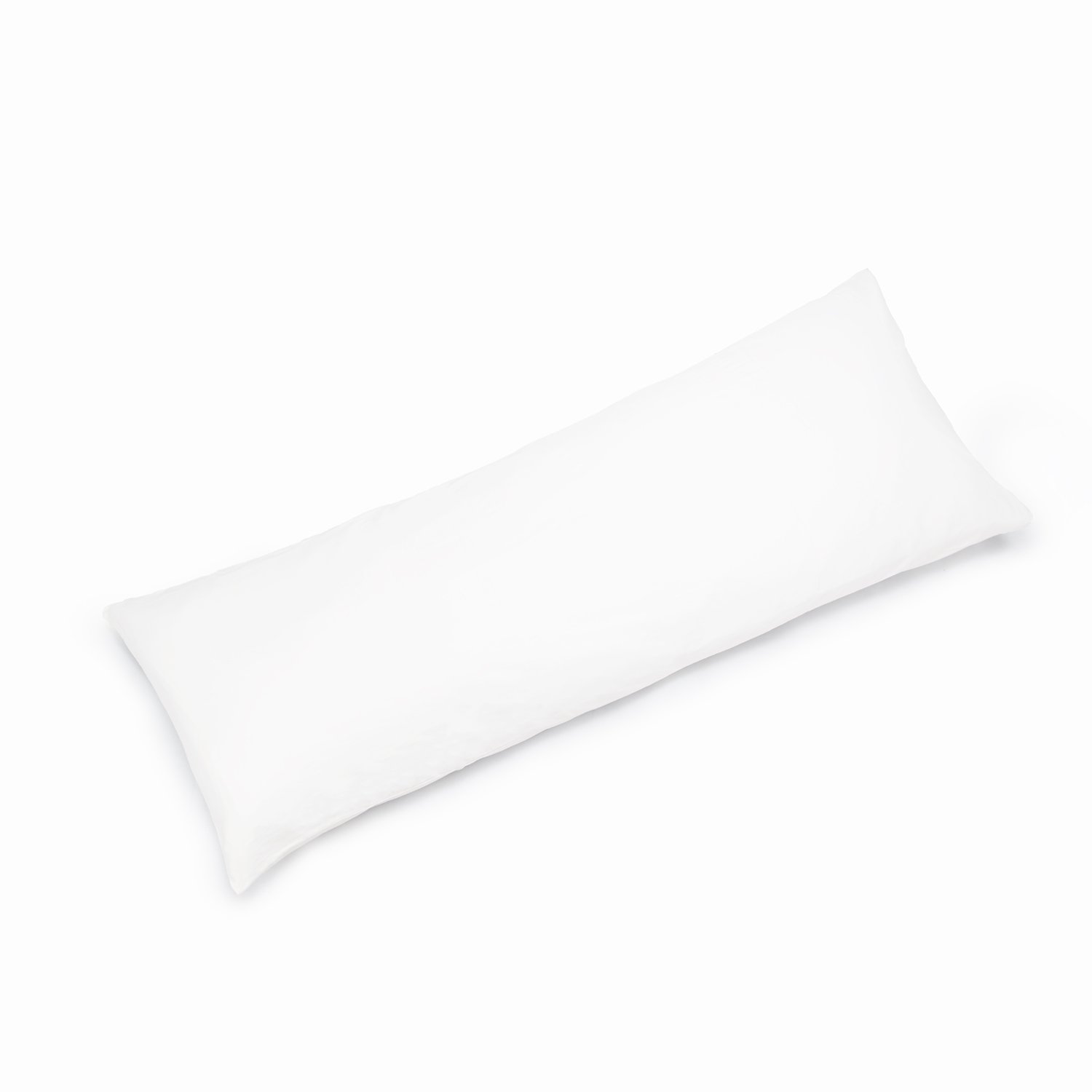 YAROO 21x60 Body Pillow Cover - 100% Cotton 400 Thread Count Envelope Closure Pillowcase for Adults (White) - Perfect for Sleeping, Lounging & Pregnancy Support