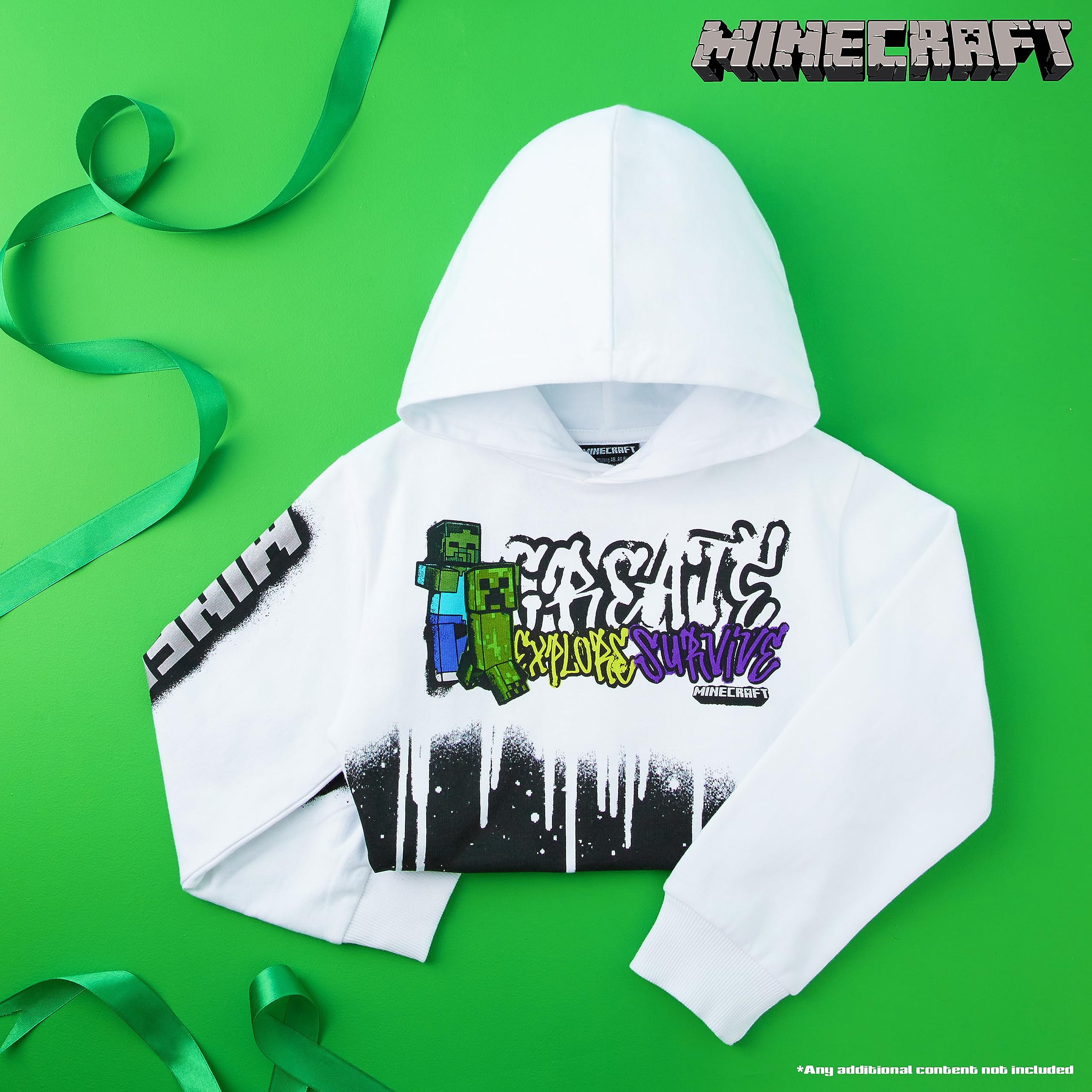 Minecraft Creeper Hoodie for Boys & Teens (Ages 5-14) - Soft Gaming Pullover Sweatshirt - Perfect Gift for Gamers & Minecraft Fans - Great for School, Parties & Gaming Events