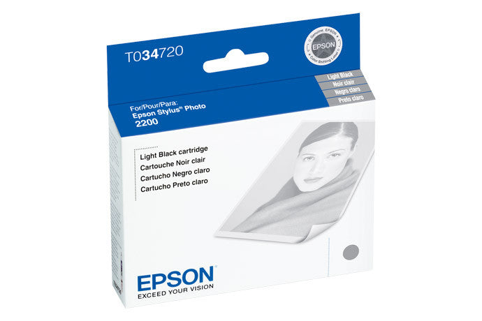Epson T034720 2200 Light Black Ink Cartridge - High-Quality Replacement for Epson Printers | Perfect for Home, Office & Photo Printing