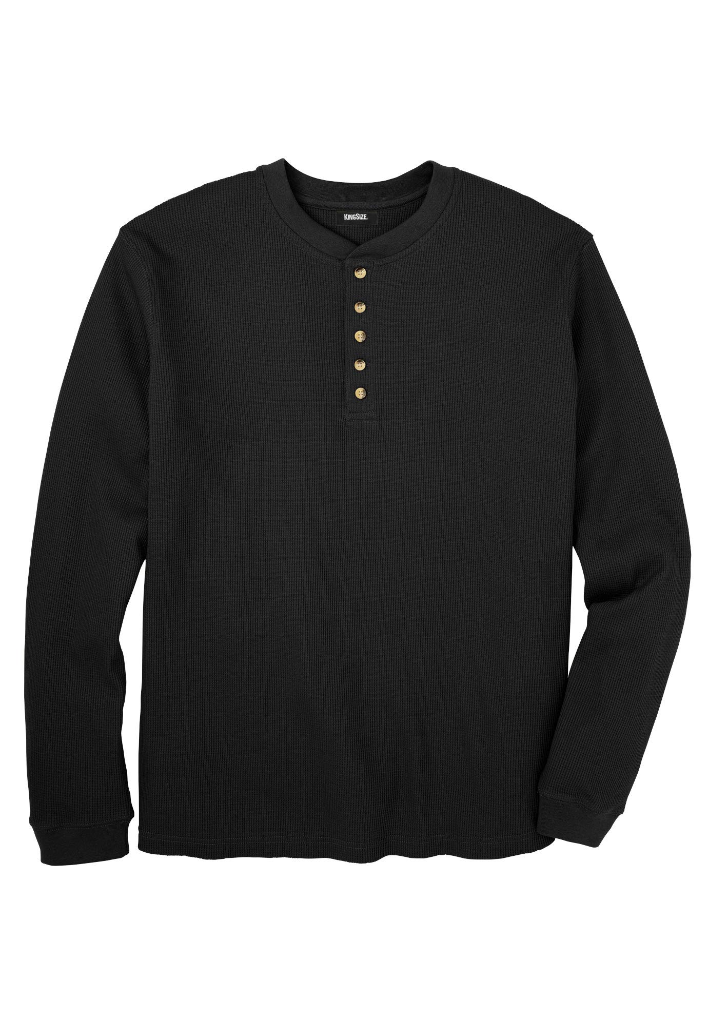 KingSize Men's Big & Tall Waffle-Knit Thermal Henley Shirt - Long Sleeve Underwear Top for Cold Weather | Winter Layering & Outdoor Activities