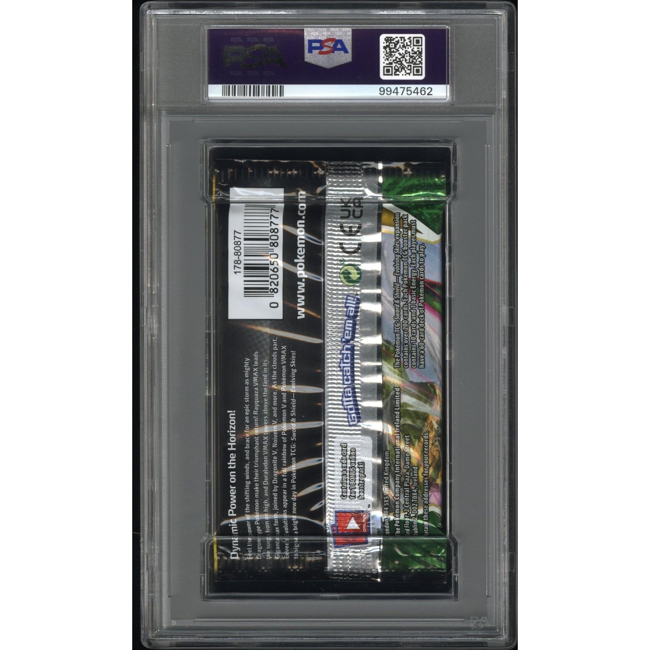 2021 Pokemon Evolving Skies Booster Pack - Rayquaza PSA 9 Graded Card | Collectible Trading Card Game for Players & Investors | Perfect for Gaming Tournaments, Display Collections & Investment Portfolios