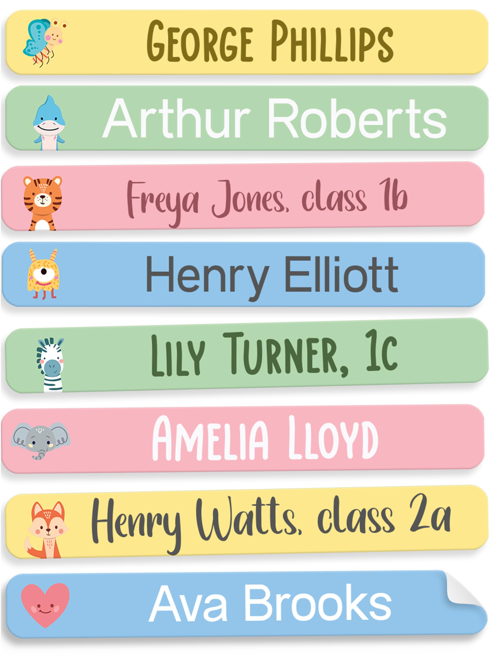 StiKiddo® Premium Personalized Name Labels for School Supplies - 150 Waterproof Name Stickers for Pens, Pencils, Lunch Boxes & Kids Items - Pink | Perfect for Back to School, Daycare & Organizing Children's Belongings