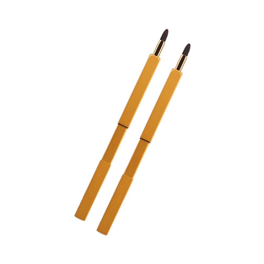 Beaupretty 2 Pack Retractable Lip Brush for Lipstick & Lip Gloss - Professional Makeup Brush for Precise Liner Application - Portable Travel Lip Brush for On-the-Go Beauty Touch Ups