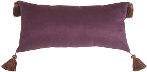 Elegant Mauve Dragonfly Decorative Throw Pillow with Tassels - Boho Chic Home Decor for Living Room, Bedroom & Nursery