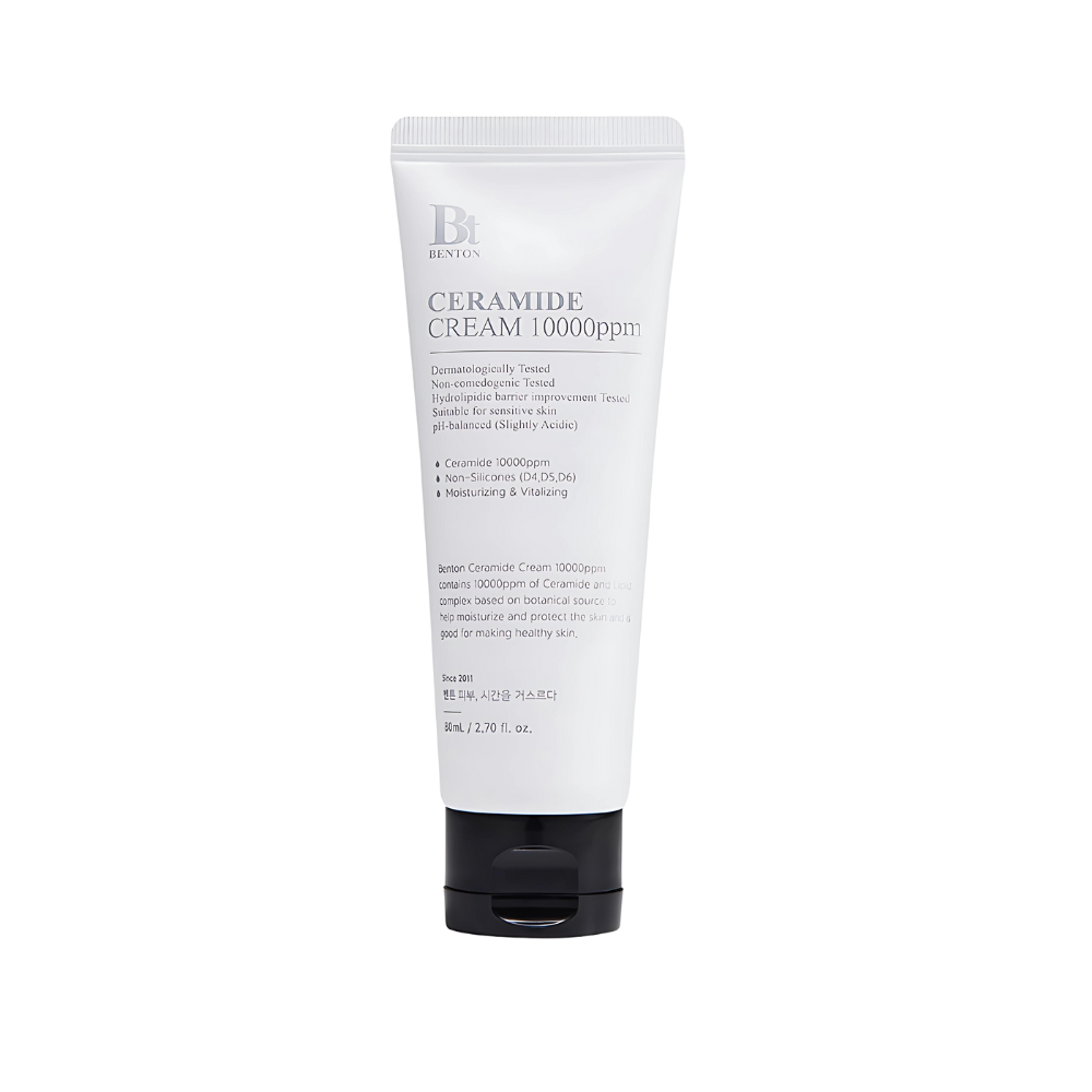 BENTON Ceramide Moisturizing Cream 10000ppm 80ml - Deep Hydration for Dry & Sensitive Skin | Daily Face Moisturizer for Men & Women | Perfect for Night Care & Skin Barrier Repair