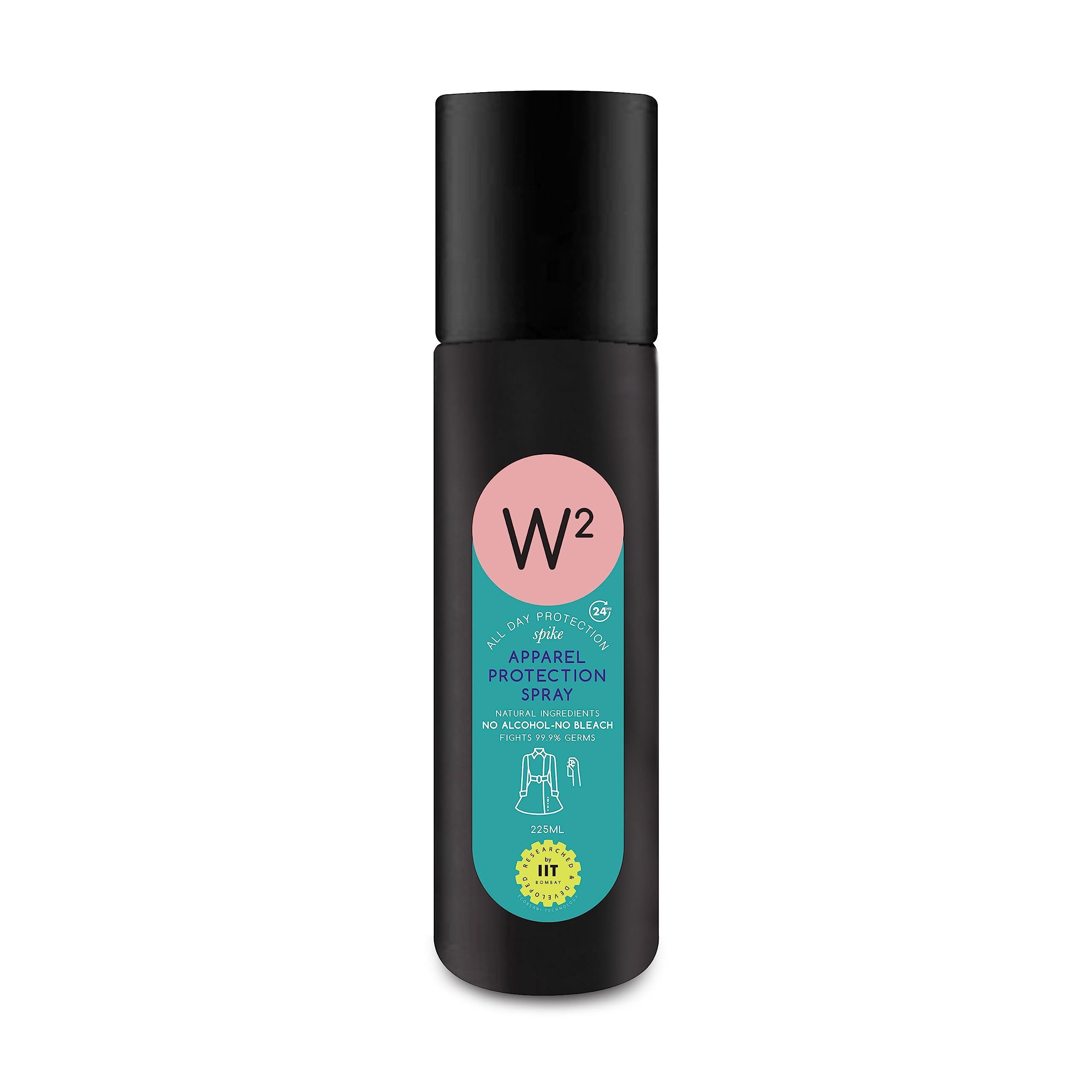 Natural W2 Apparel Protection Spray - Alcohol-Free, Bleach-Free Deodorant with Eco-Friendly Ingredients (225ml) | Odor Eliminator for Clothes, Shoes & Gym Gear | Perfect for Travel, Sports & Daily Wear