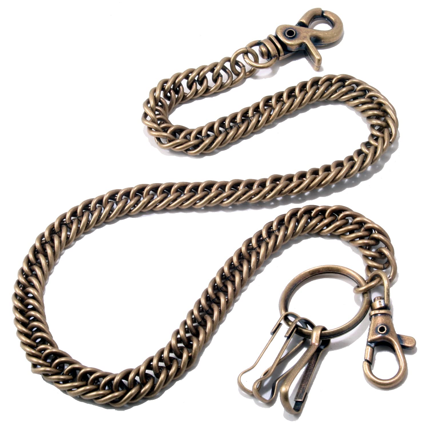 Double K Heavy Duty Pocket Keychain with Lobster Clasps & Extra Ring - 20 Inch Secure Key Holder for Wallets, Bags & Key Organization | Perfect for Everyday Carry, Travel & Outdoor Activities