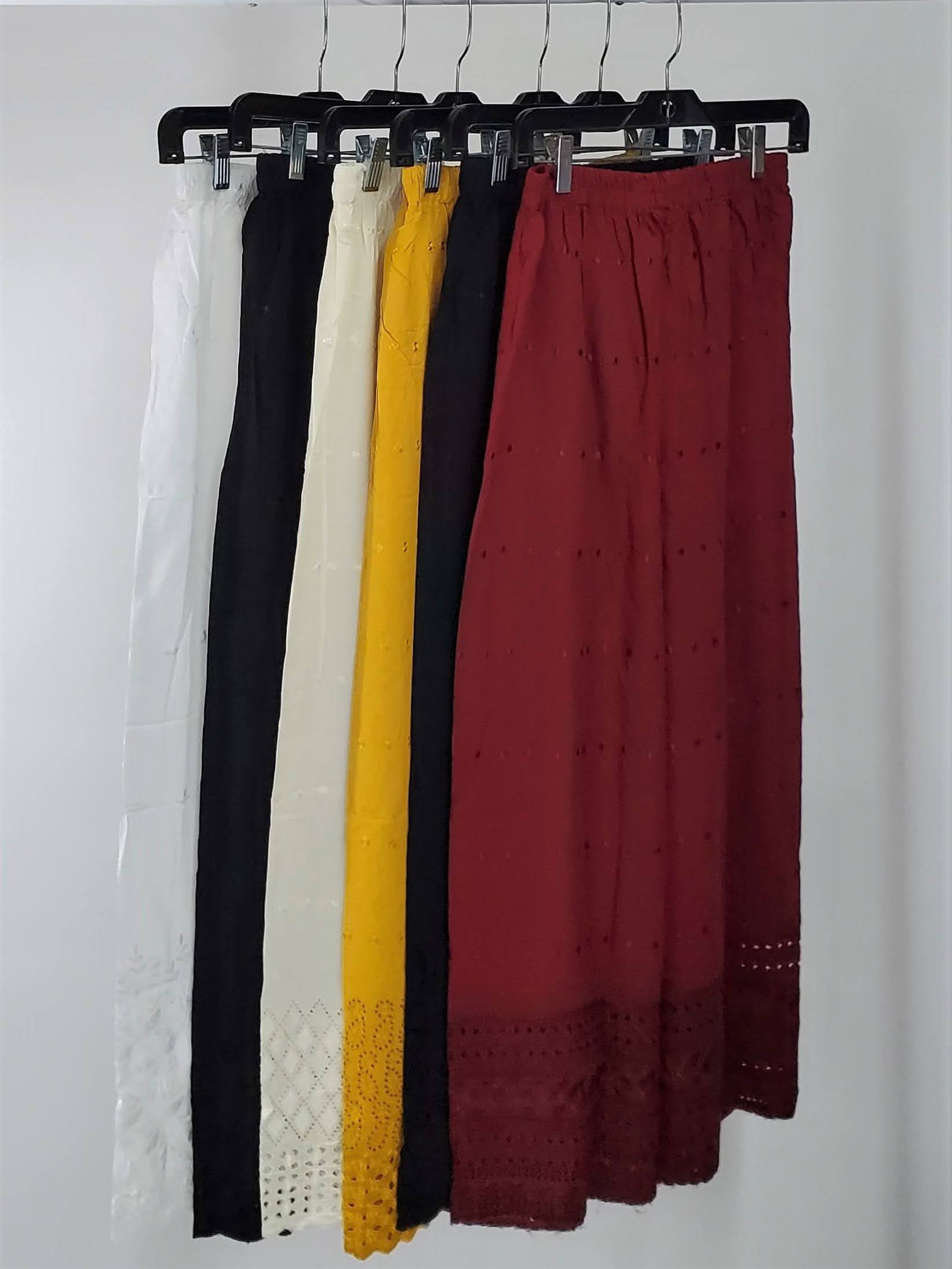 Exquisite Embroidered Palazzo Pants for Women - Comfortable & Stylish Wide Leg Lounge Pants - Perfect for Yoga, Beach, and Casual Wear