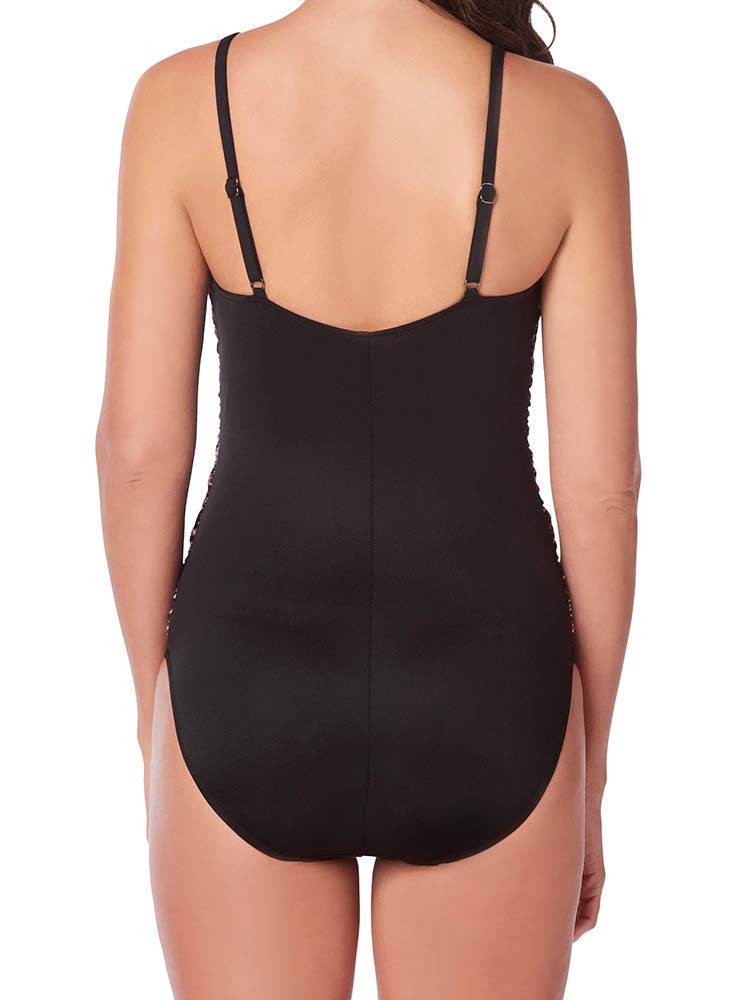 MagicSuit Snake Charmer Lisa One-Piece Swimsuit in Plum Size 14 - Perfect for Beach Vacations, Pool Parties & Summer Getaways