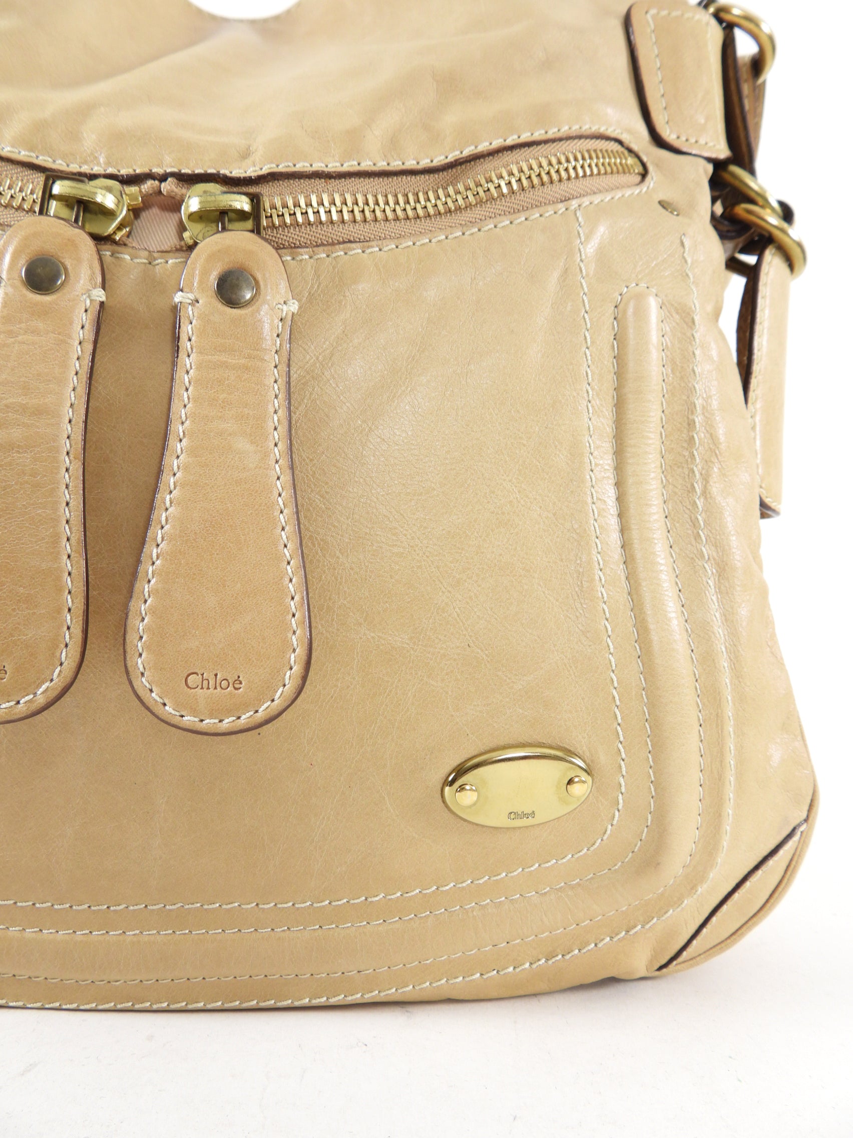 Chloe Light Beige Leather Crossbody Bag for Women | Fashion Shoulder Purse | Perfect for Work, Travel & Everyday Use