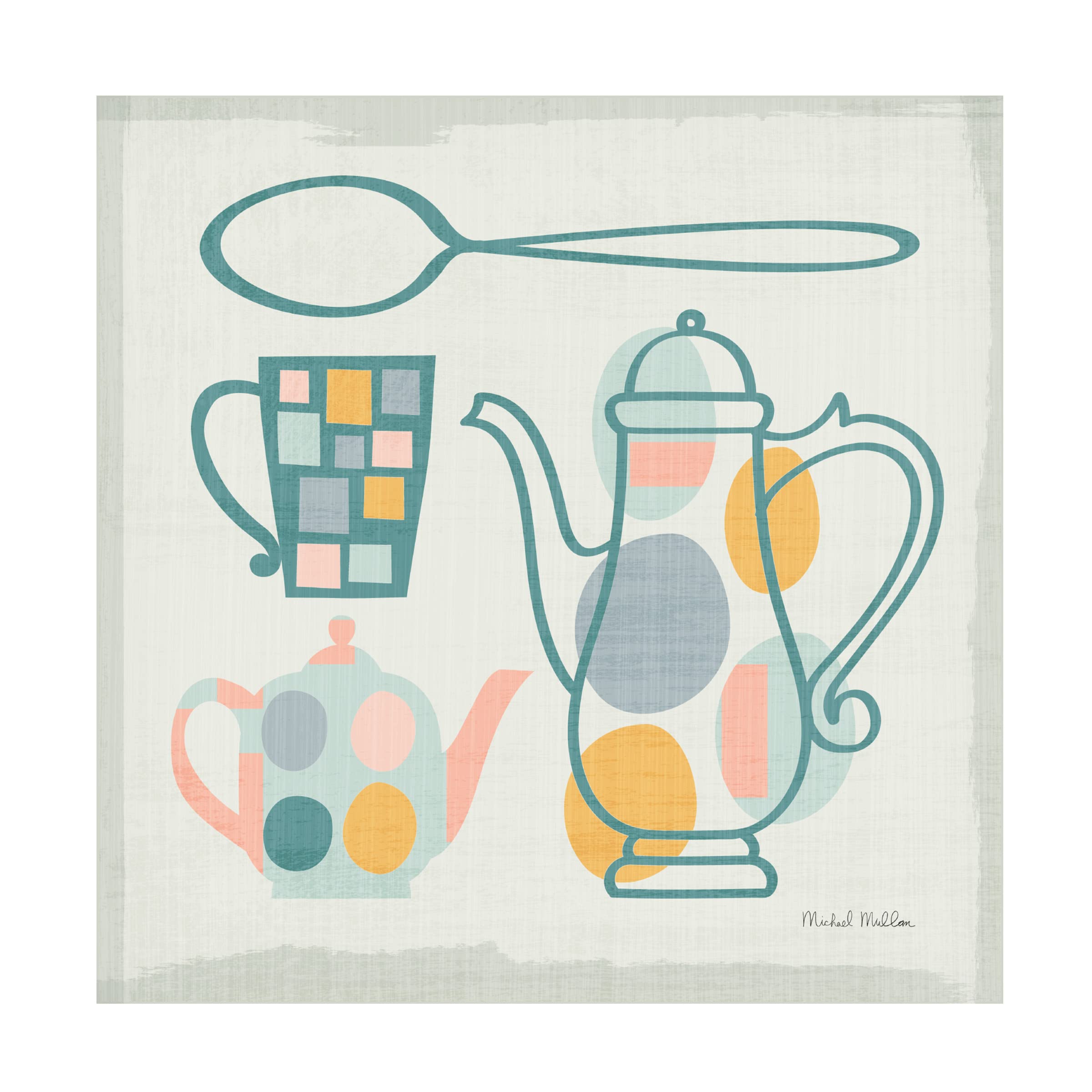 Michael Mullan 'Modern Kitchen IV Pastel' Canvas Wall Art Print - Vibrant Kitchen Decor for Home, Dining Room & Office | Trademark Fine Art Collection