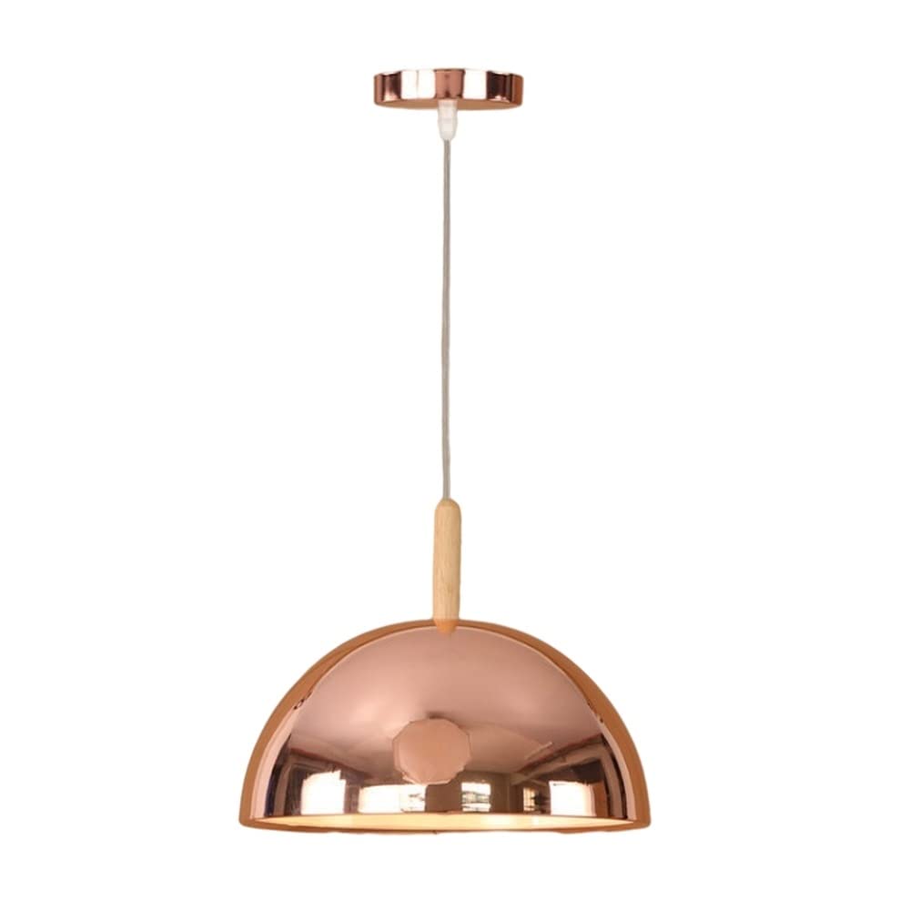 Nordic Post-Modern Style Rose Gold Chandelier - Wood & Wrought Iron Art Lighting Fixture with E27 Socket for Bar, Restaurant, Living Room, Bedroom, Corridor - Home Decor & Interior Design Upgrade (Color: A)