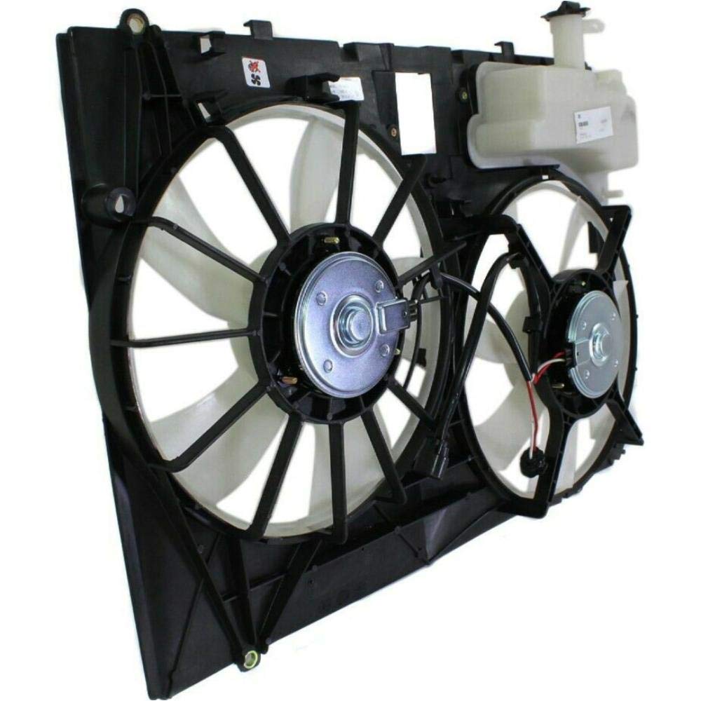 Toyota Sienna 3.5L 2007-2010 Dual Radiator Cooling Fan Blade Assembly Set - Replacement Part #13448008 & #620574 - Perfect for Engine Overheating Prevention & Summer Driving