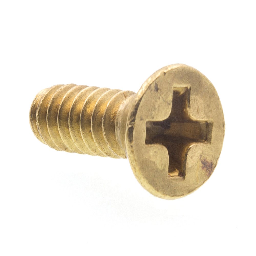 Prime-Line 9000491 #6-32 X 3/8 Inch Solid Brass Machine Screws, Flat Head Phillips Drive (100-Pack) - Perfect for Furniture Assembly, Electronics Repair, and DIY Projects