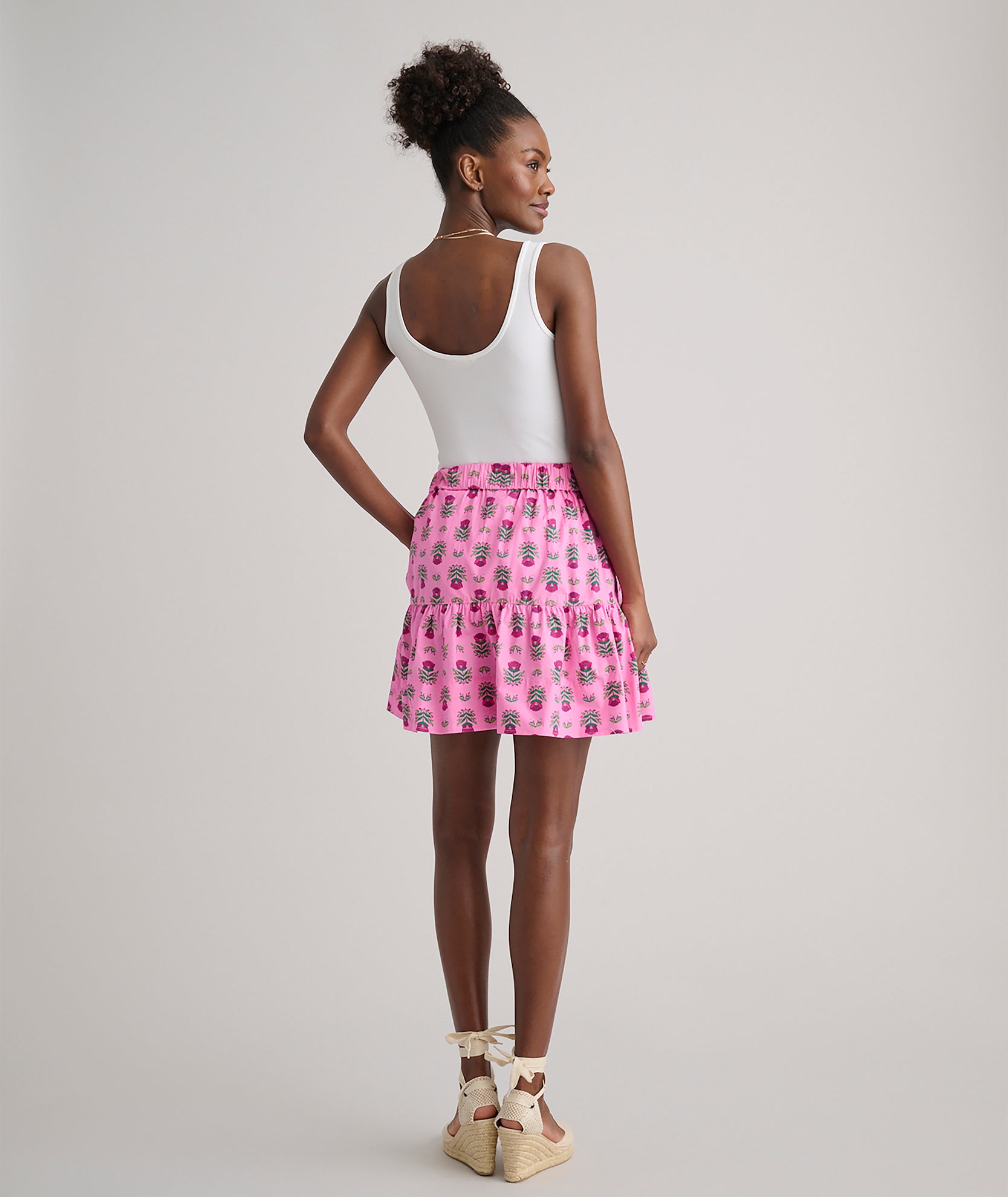 Breathable Stretch Cotton Block Print Ilona Skirt – Flowy & Comfortable Summer Skirt for Women | Perfect for Beach, Vacation & Casual Outings