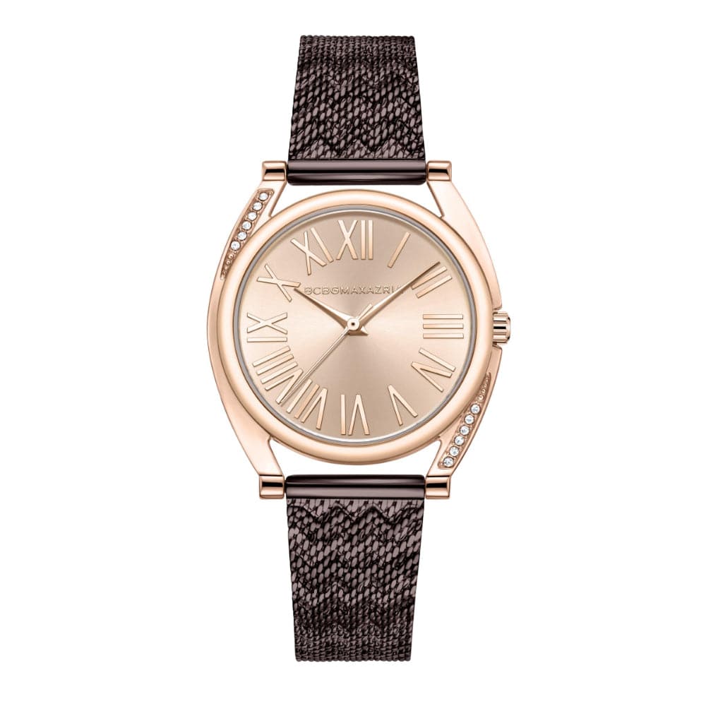 BCBGMAXAZRIA BAWLG2133902 Rose Gold Stainless Steel Women's Watch - Elegant & Durable Timepiece for Work, Parties & Everyday Wear
