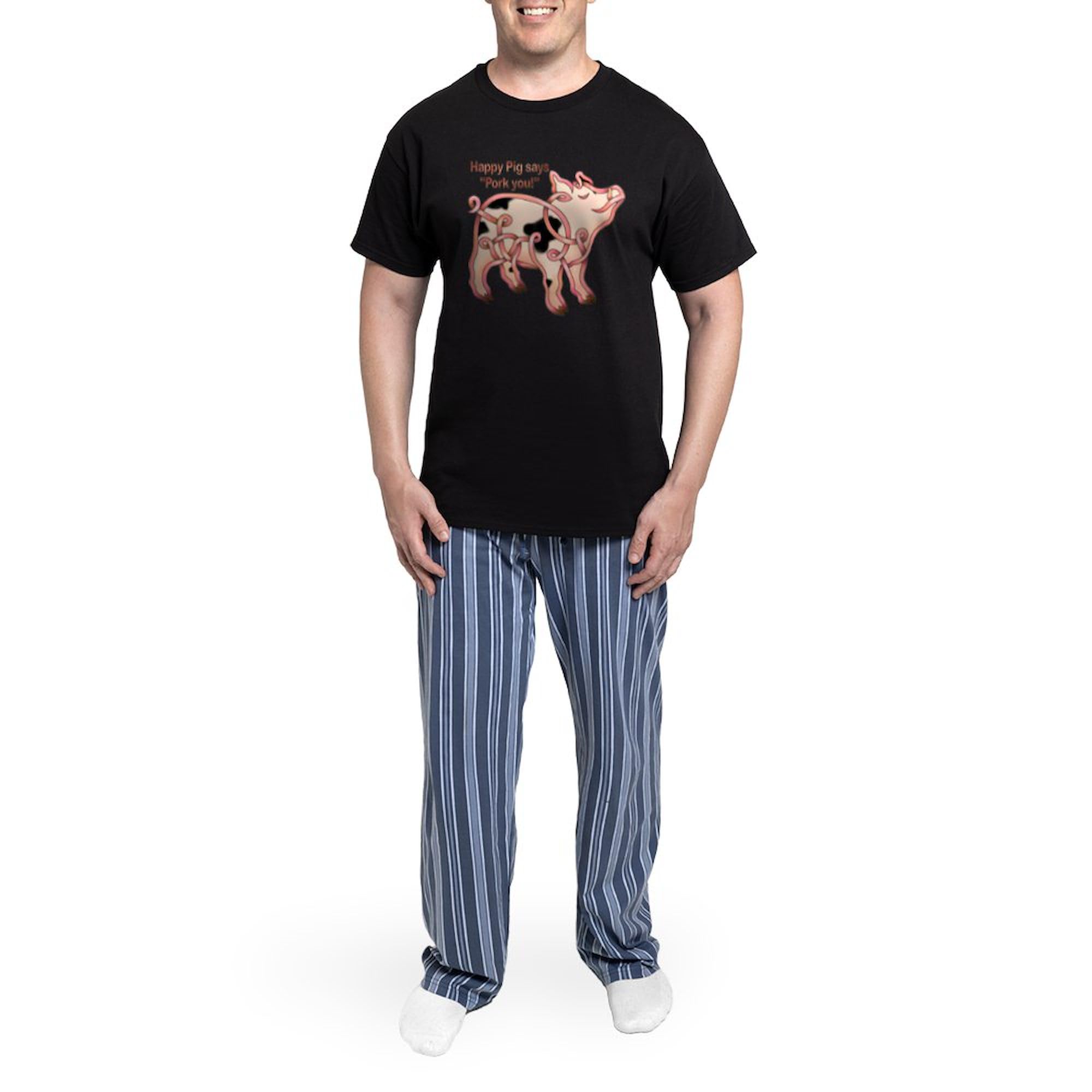 Happy Pig Pajamas for Men - Soft & Comfortable Novelty Sleepwear Set - Perfect for Lounging, Sleepovers & Cozy Nights at Home
