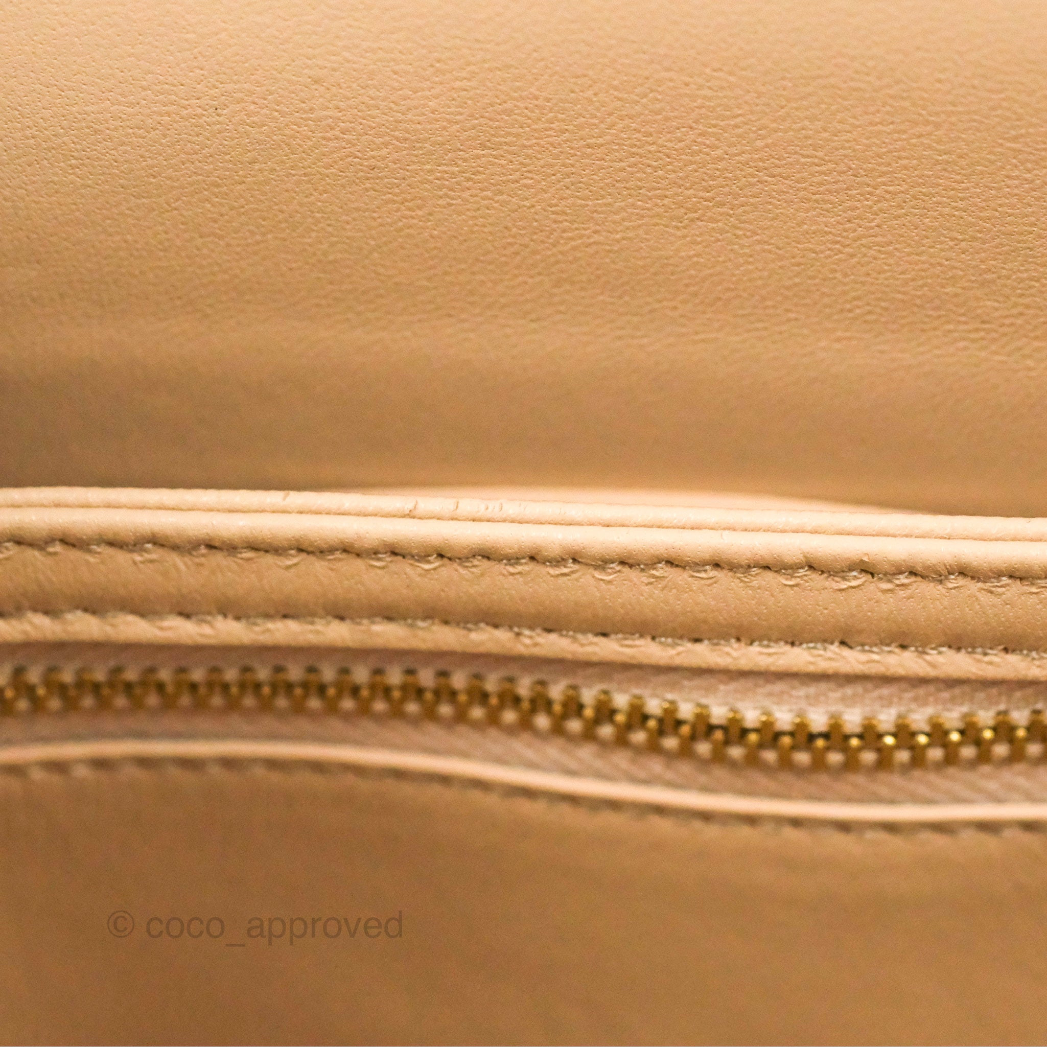 Celine Teen Triomphe Bag in Shiny Calfskin - Light Beige Crossbody Purse for Women | Elegant Everyday Handbag for Work, Dating & Special Occasions