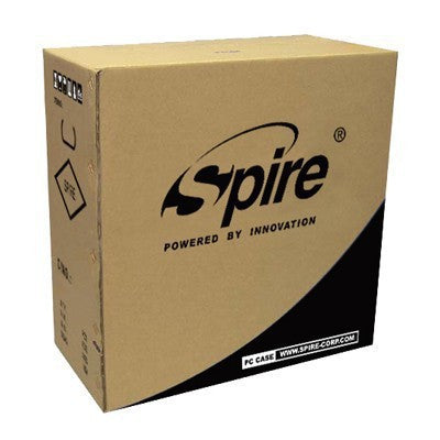 Spire PowerCube 715 Computer Case with Dual Tempered Glass Windows - SPC715B CE/R/2W U3 P/S Option - Perfect for Gaming PC Builds & Custom Workstations