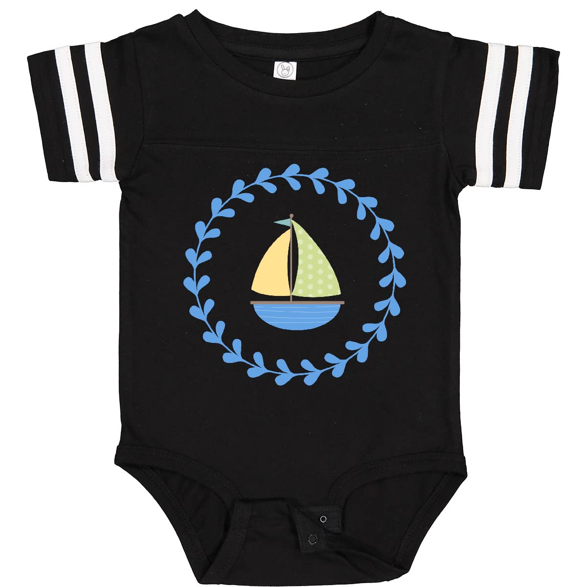 Inktastic Sailboat Baby Boy Bodysuit - Soft Cotton Onesie for Newborns & Infants - Perfect for Beach Outings, Family Photos & Everyday Wear