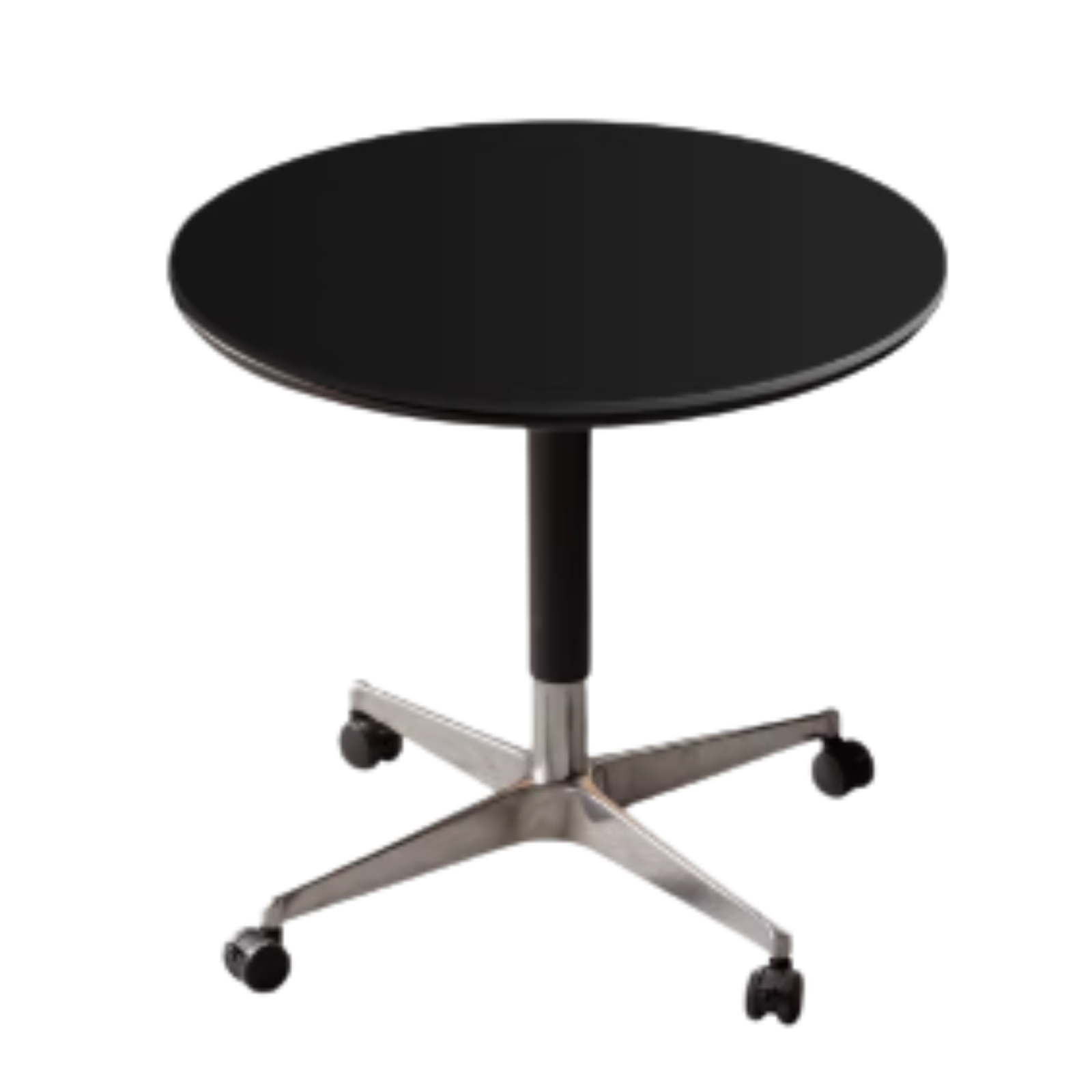 27.5x27.5x22-32.2 inch / 70x70x57-83cm / Beige black color / slate round table (black and silver metal legs)