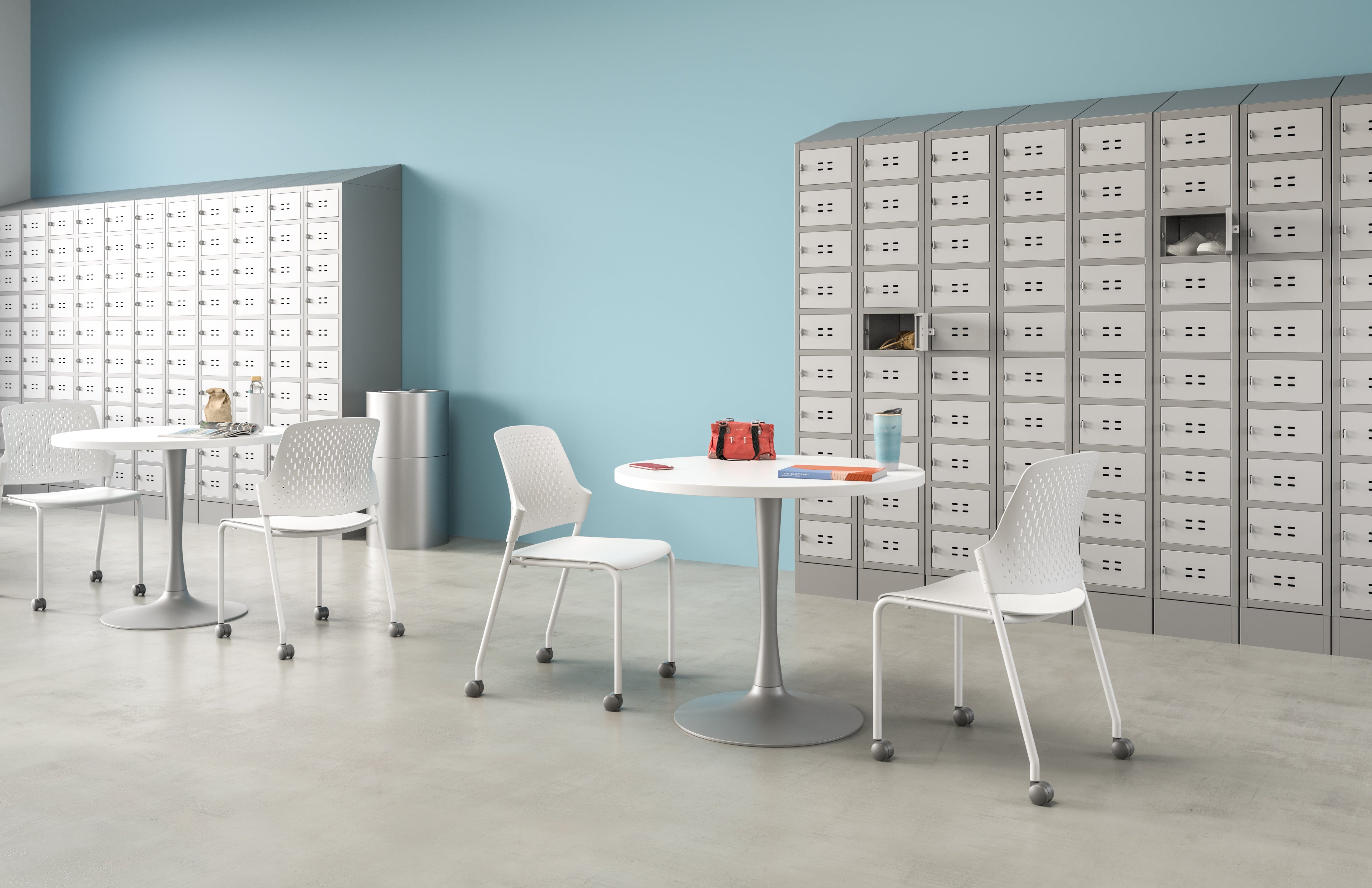 Safco Next™ Stackable Rolling Chairs with Casters, 4-Pack (4314) - Perfect for Office, Conference Rooms & Classrooms